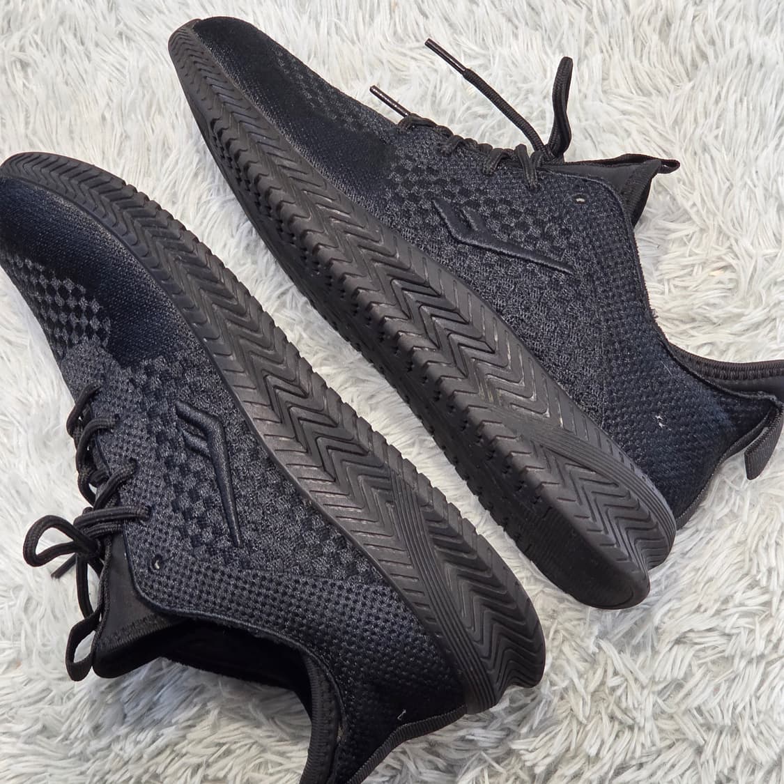 1q-22:프로스펙스 니트 러닝화 올블랙 (250mm)-거의새거 상품이미지8