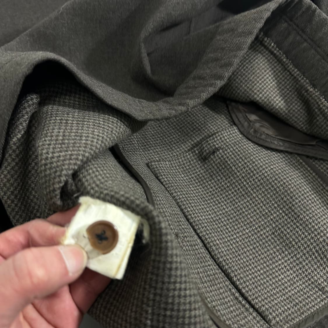 105 런던포그 다크브라운 체크배색 스윙탑 자켓 상품이미지7