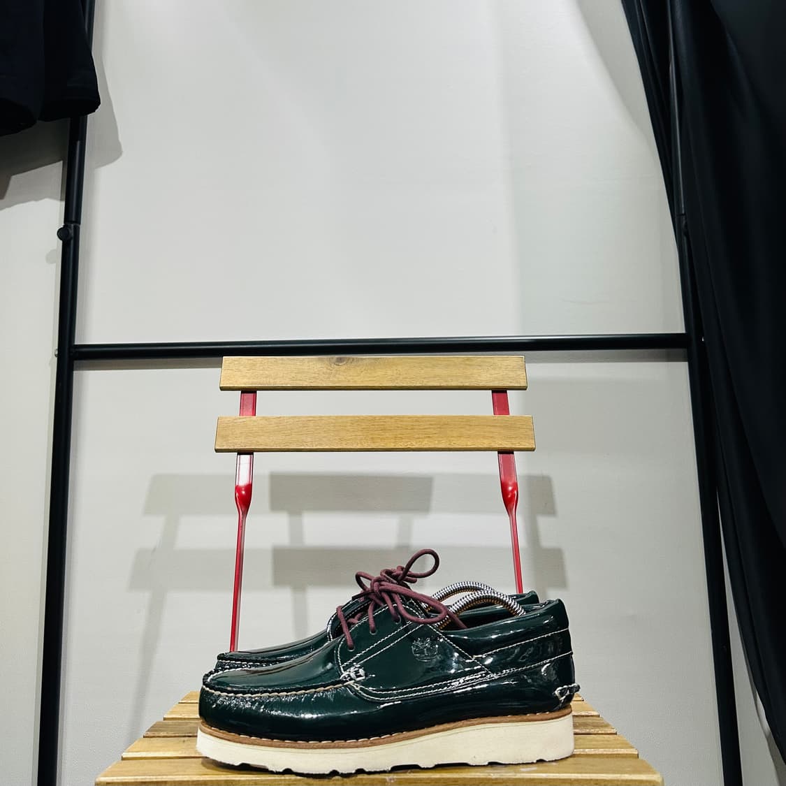 270) 카시나 x 팀버랜드 보트화 3 아이 웨지 비브람 다크 그린 상품이미지3