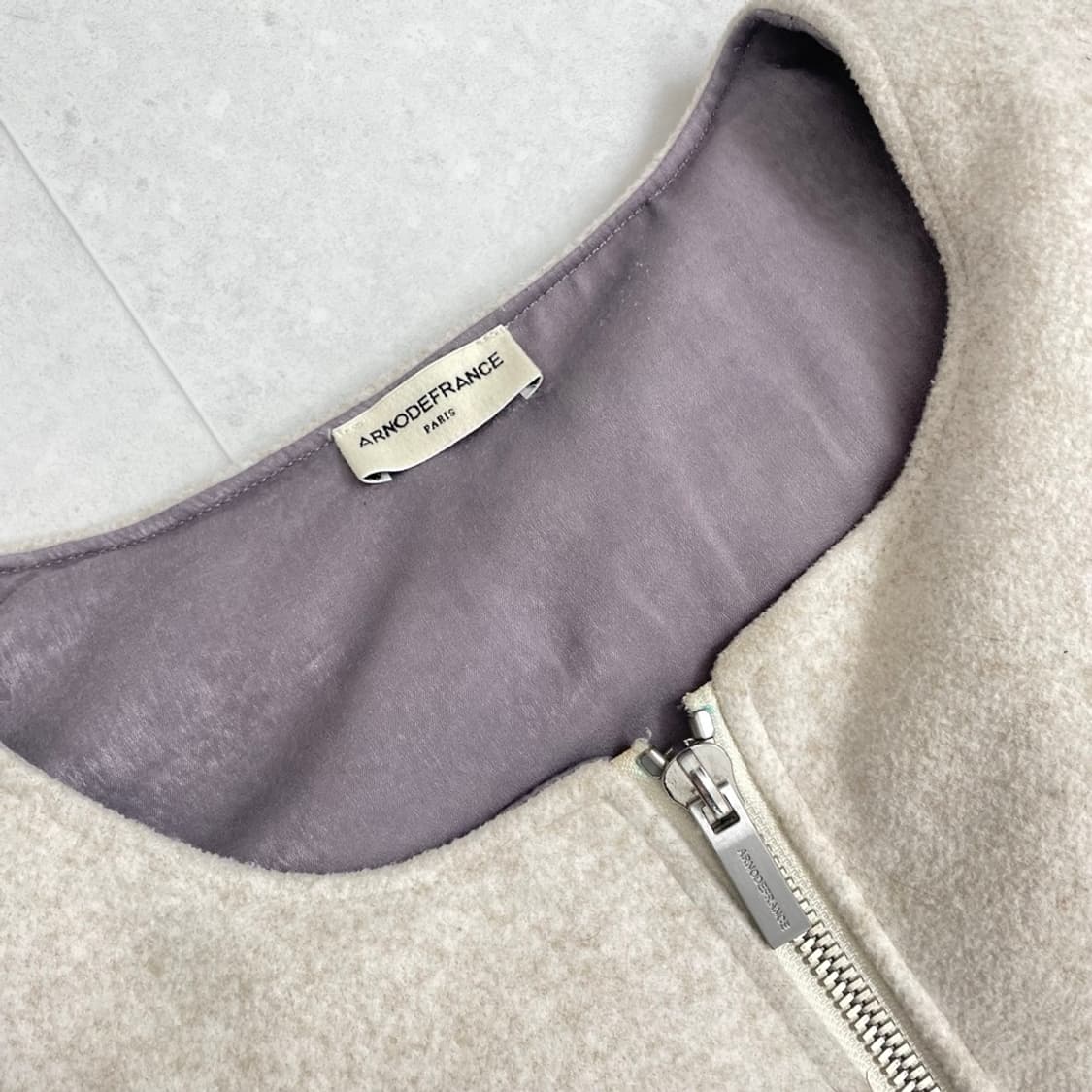 아르노드프랑스 ARNODEFRANCE 아이보리 패딩 조끼 XL 상품이미지2