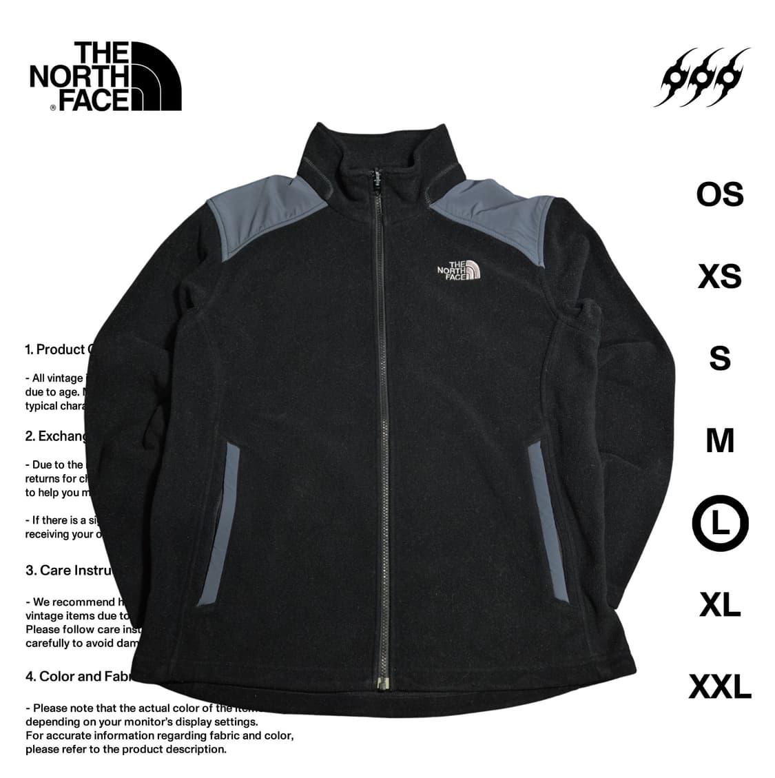 노스페이스 플리스 100사이즈 집업자켓 상품이미지1