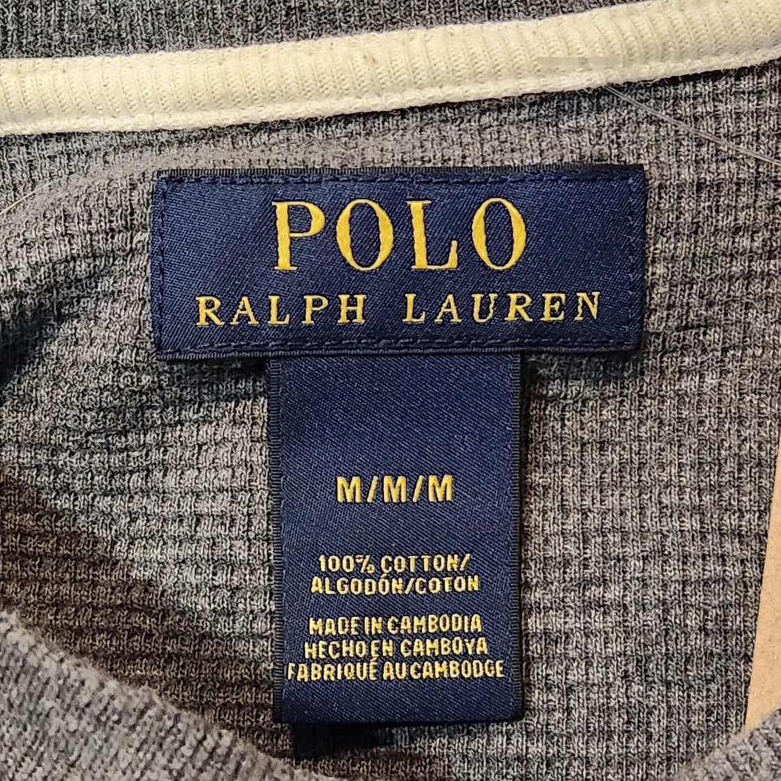 폴로 랄프로렌 그레이 와플 반팔 티셔츠 (M) 상품이미지2