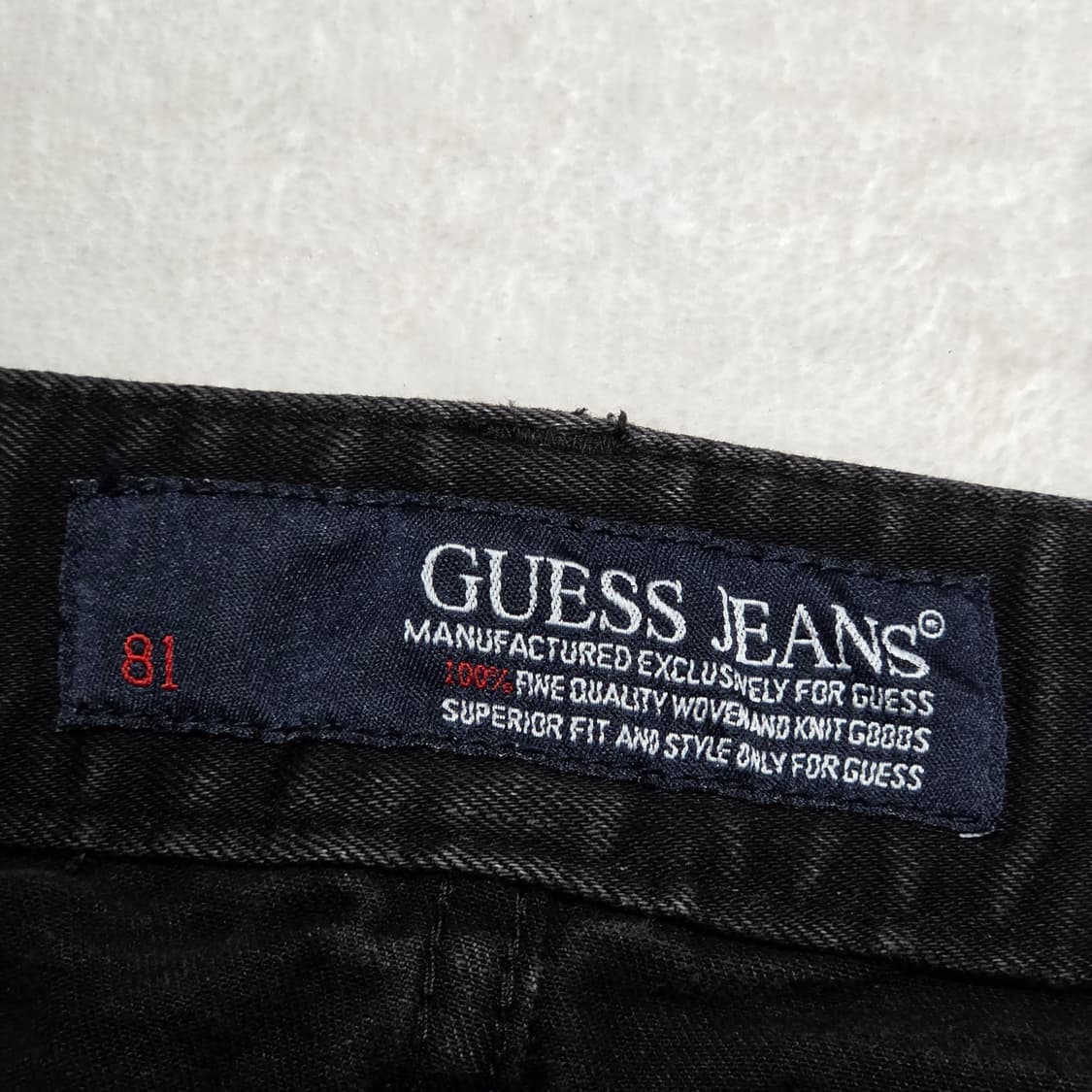 게스 블랙 슬림핏 데님 팬츠 상품이미지7