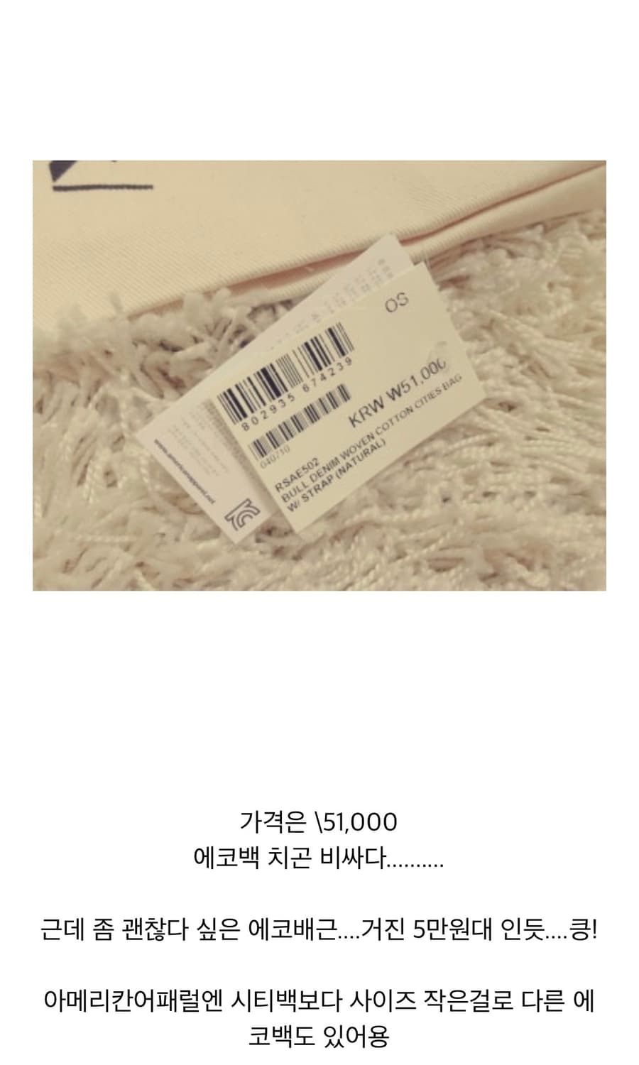 AA)시티 에코백 상품이미지3