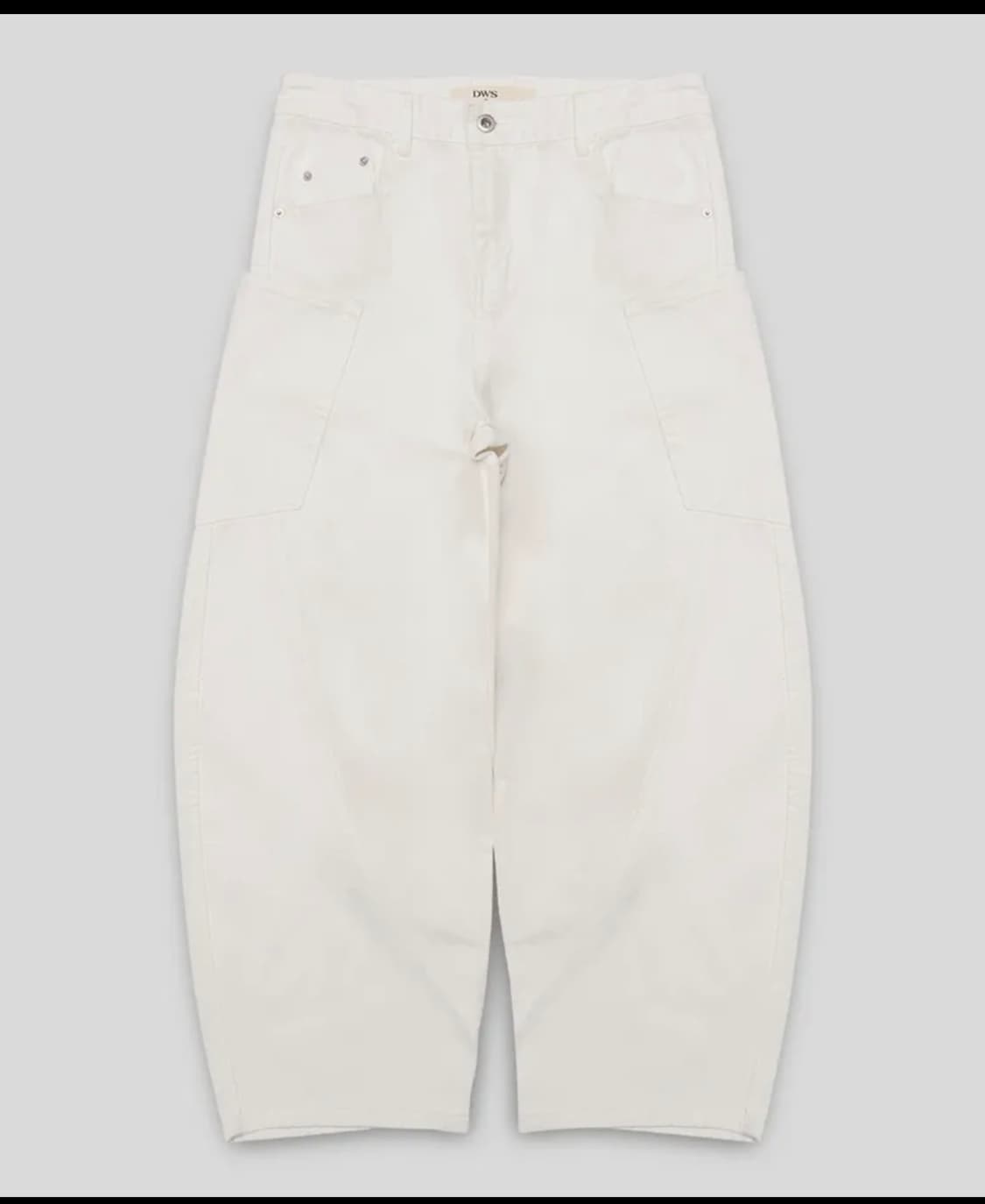 화이트 커브드 팬츠 상품이미지1