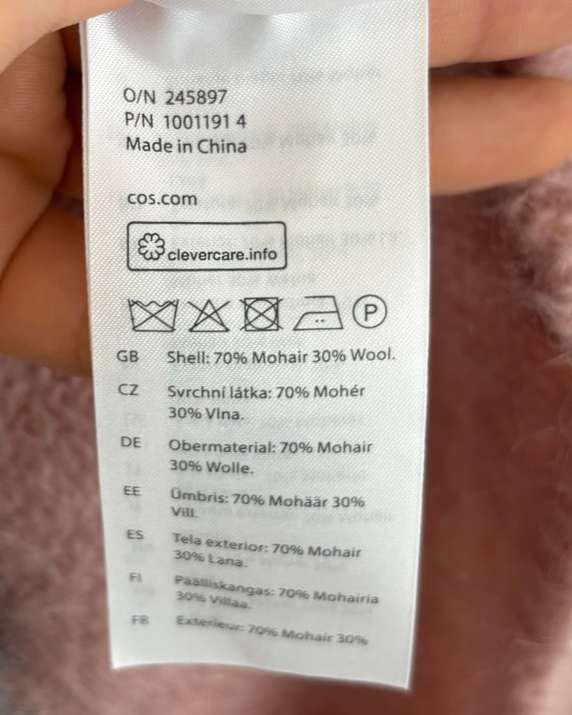 코스 모헤어 블렌드 오버사이즈 니트 스웨터  상품이미지8