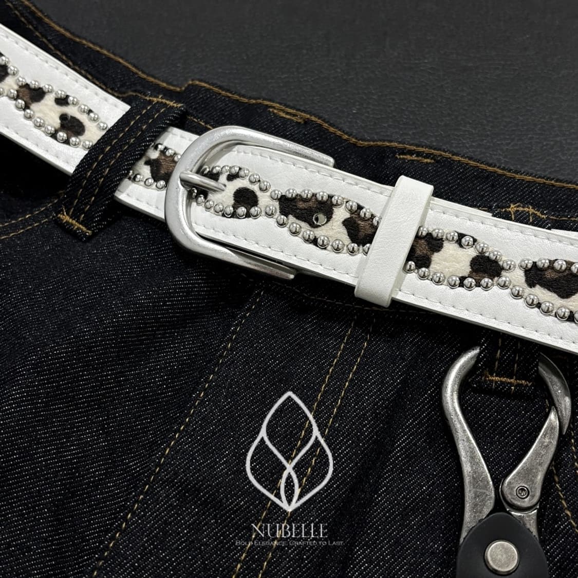 🌗 Leopard stud belt / 호피 스터드 웨스턴 벨트 상품이미지4