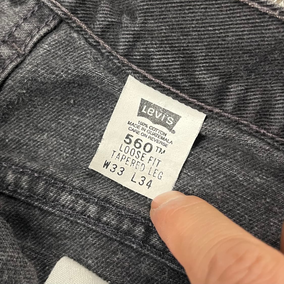 00s Levis560 블랙진 (31“) 상품이미지5