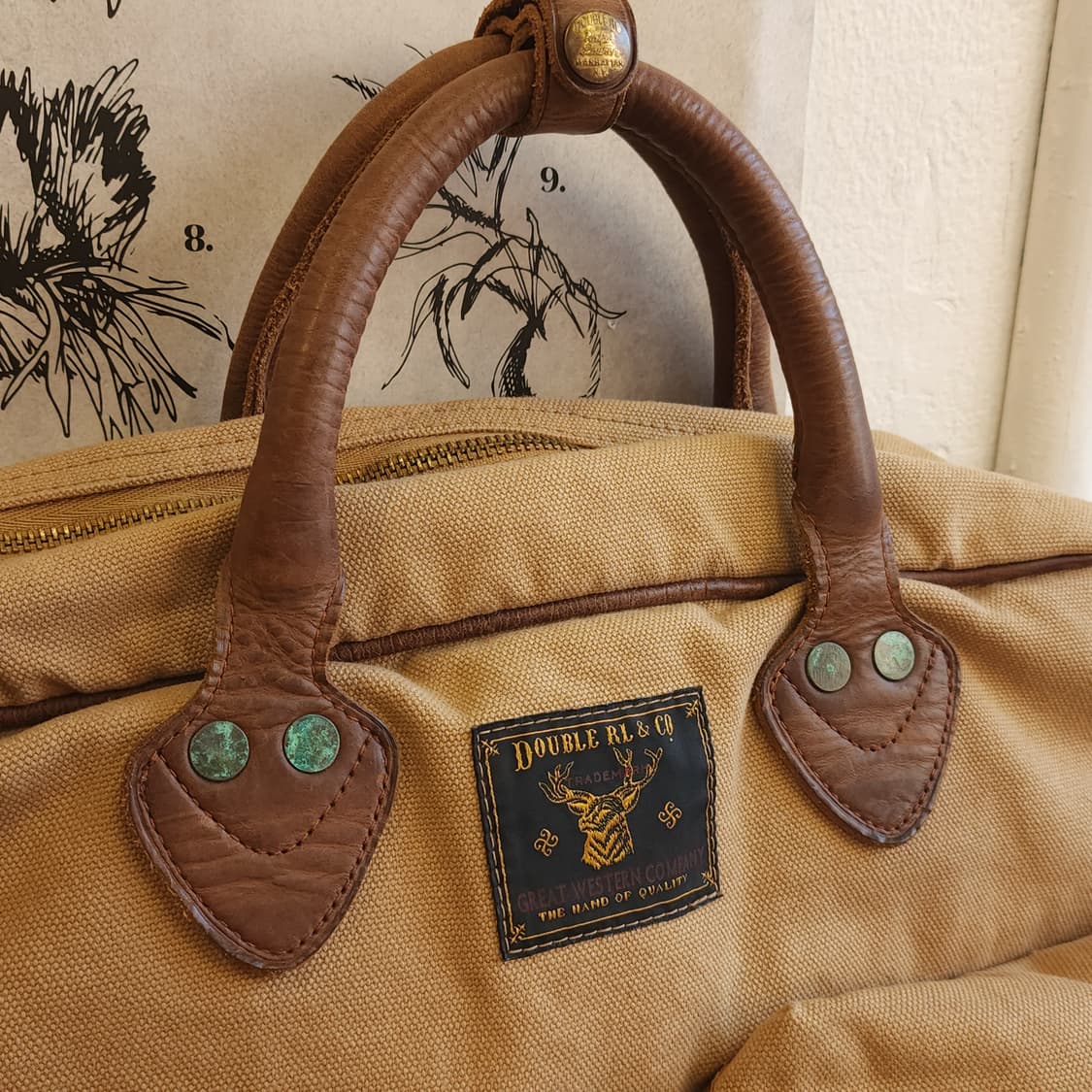 더블알엘 브리프 케이스 캔버스 레더 메신져백 상품이미지5