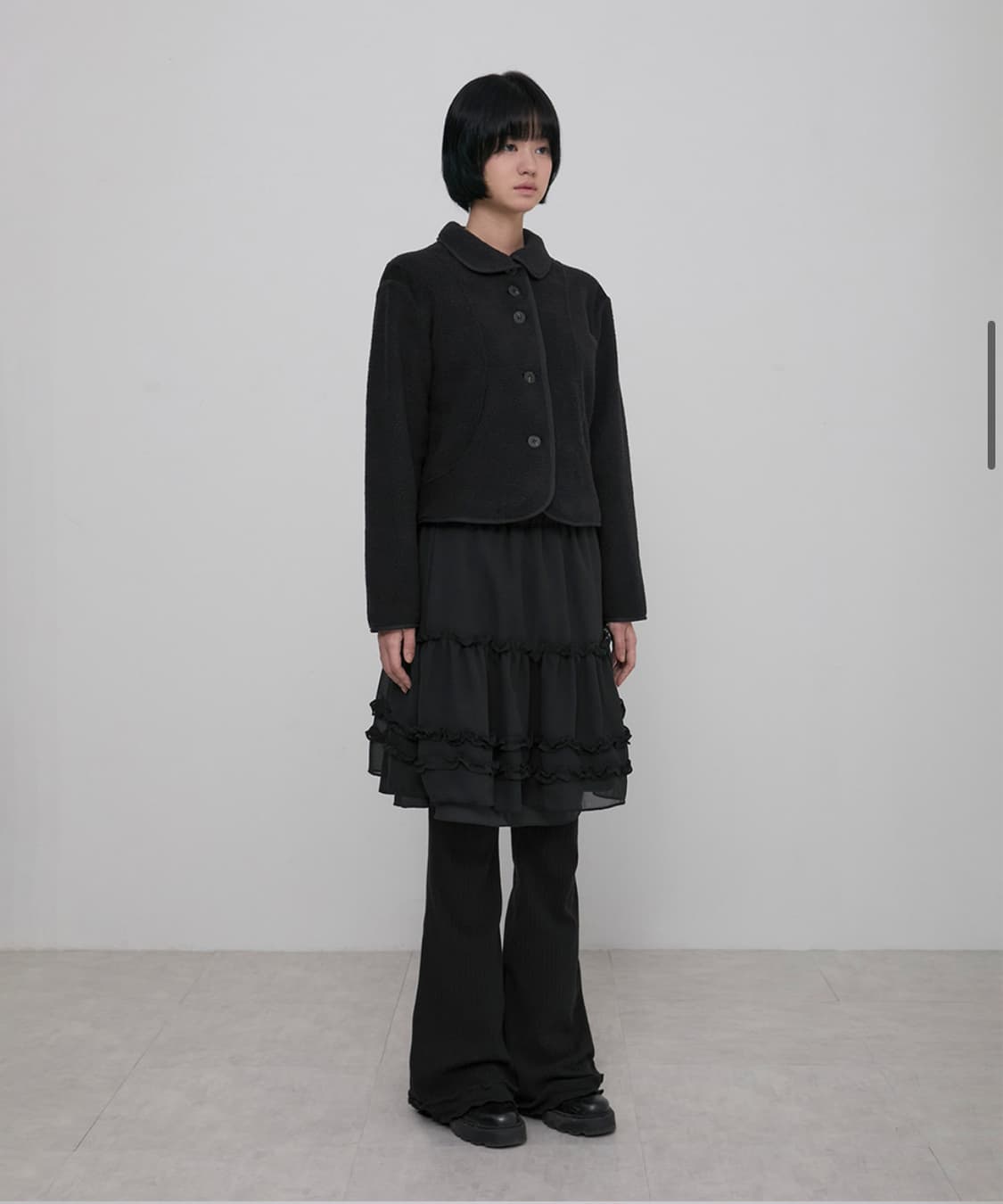 (새상품) 플레어업 flareup 숏 자켓 jaket black 상품이미지5