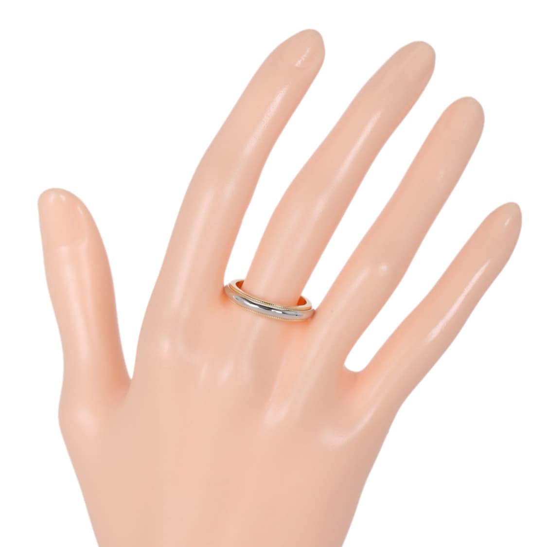 티파니 투게더 밀그레인 밴드링 3.5MM 18K 콤비 반지 9호 상품이미지3