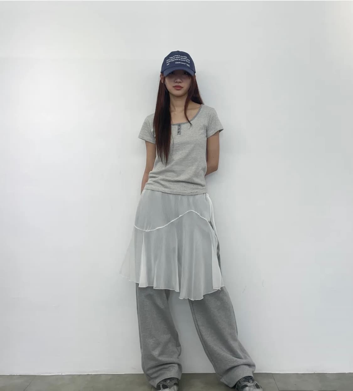 미세키서울 Sheer layered wrap skirt WHITE 상품이미지3
