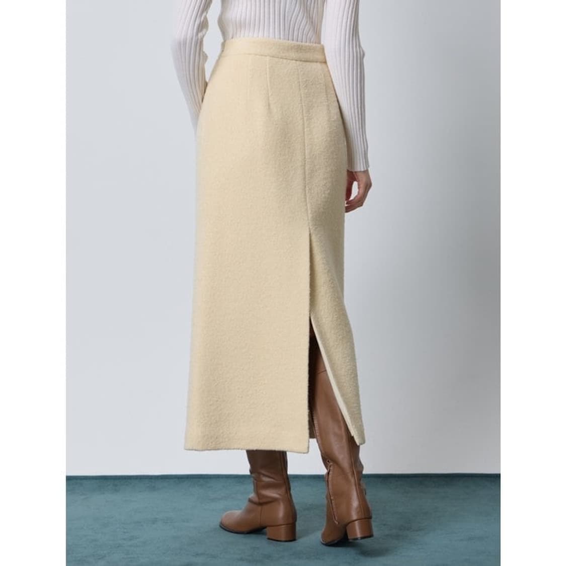 [55] cc콜렉트 씨씨콜렉트 부클 H라인 슬릿 롱스커트 상품이미지7