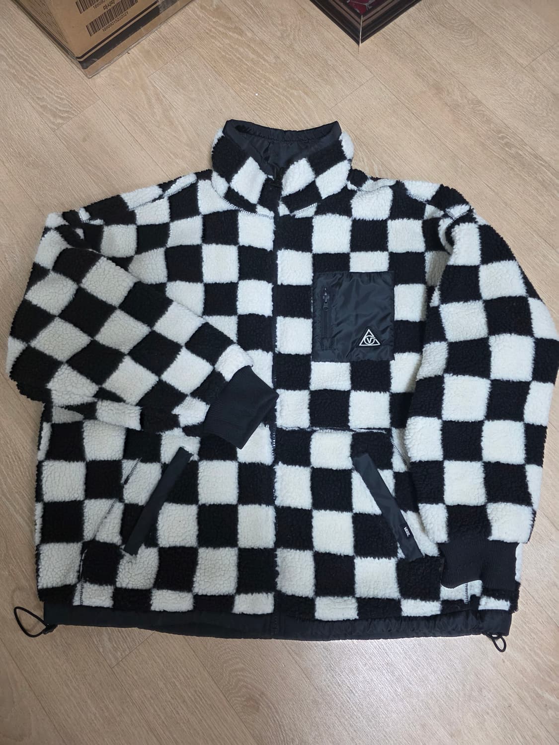 반스 체커보드 리버시블 후리스 자켓 상품이미지1
