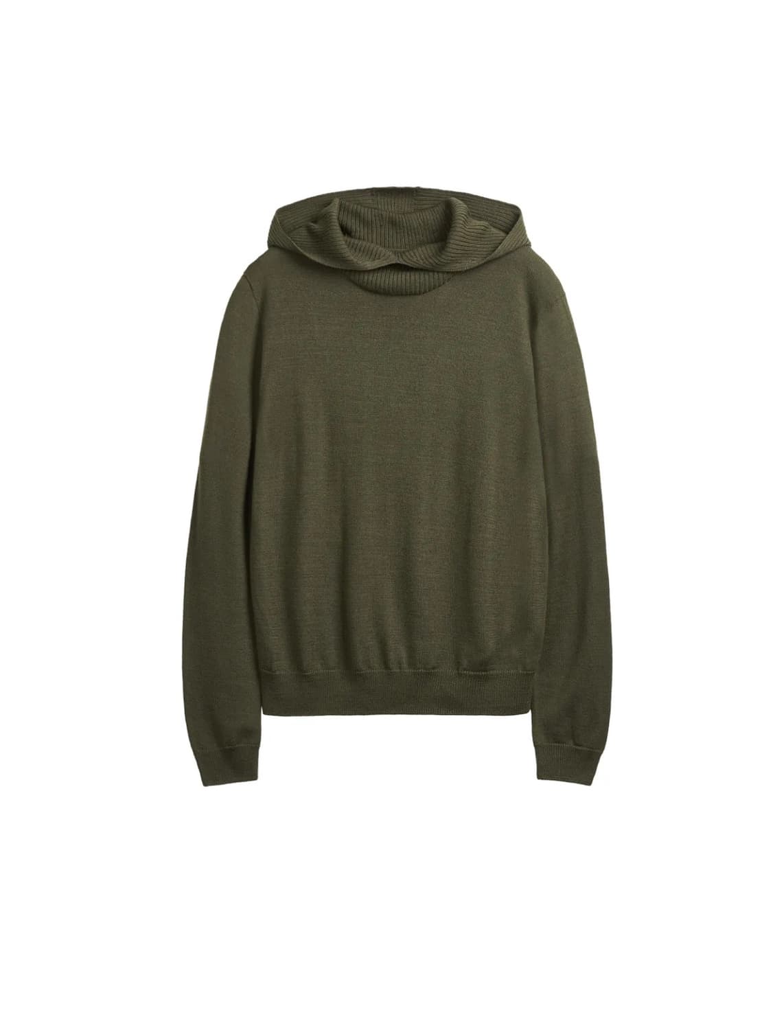 코스모스 cosmoss Ribbed Hoodie Knit (OLIVE) 상품이미지5