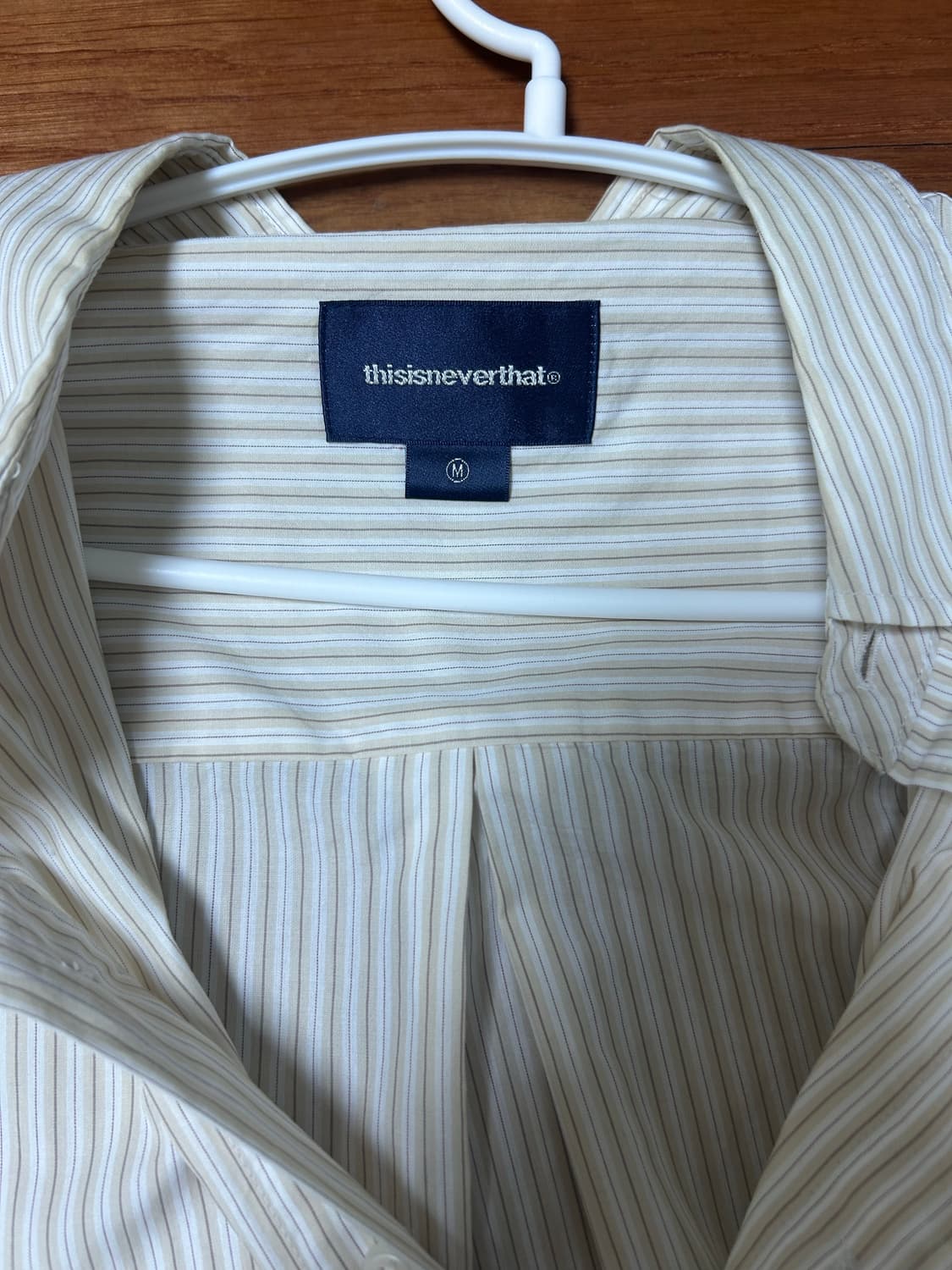 디스이즈네버댓 dsn striped shirt beige(구매가격12만원 상품이미지4