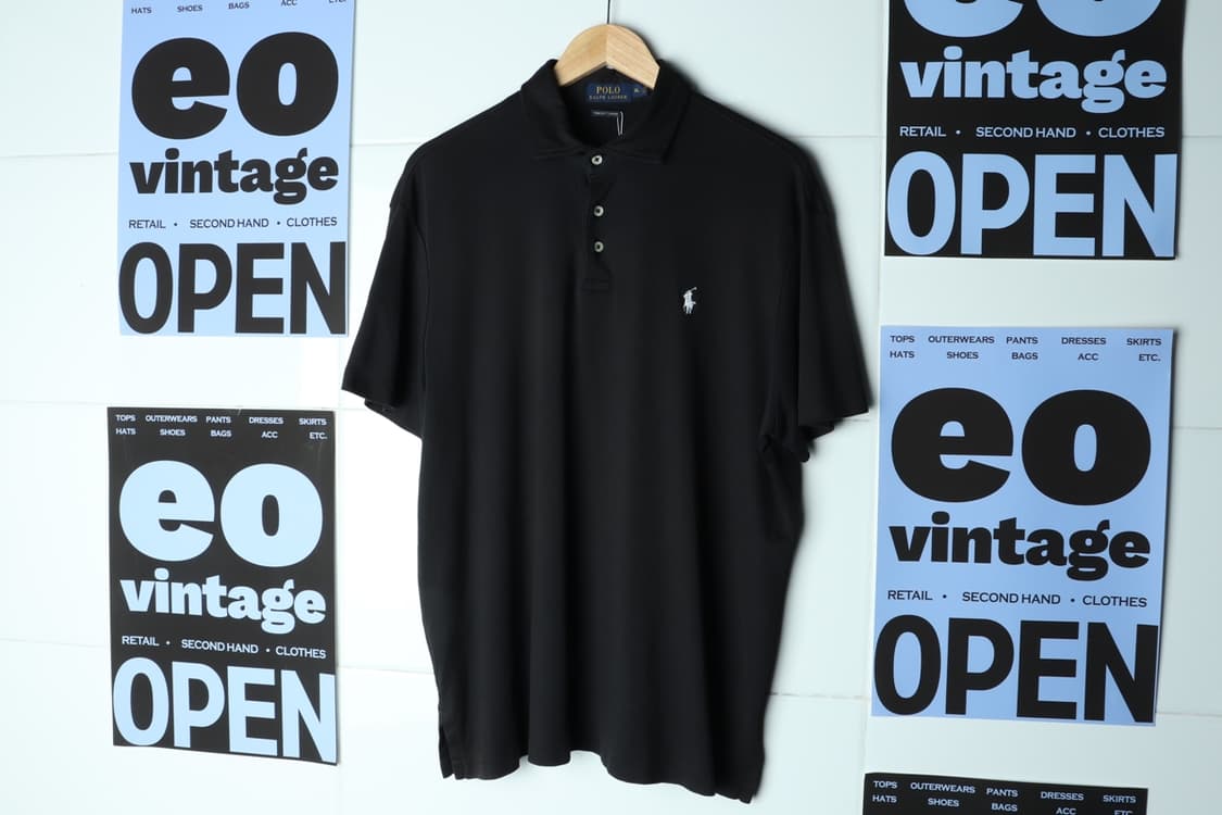 (XL-3XL) 폴로 랄프로렌 반팔 카라 티셔츠 USA 블랙-H30568 상품이미지2