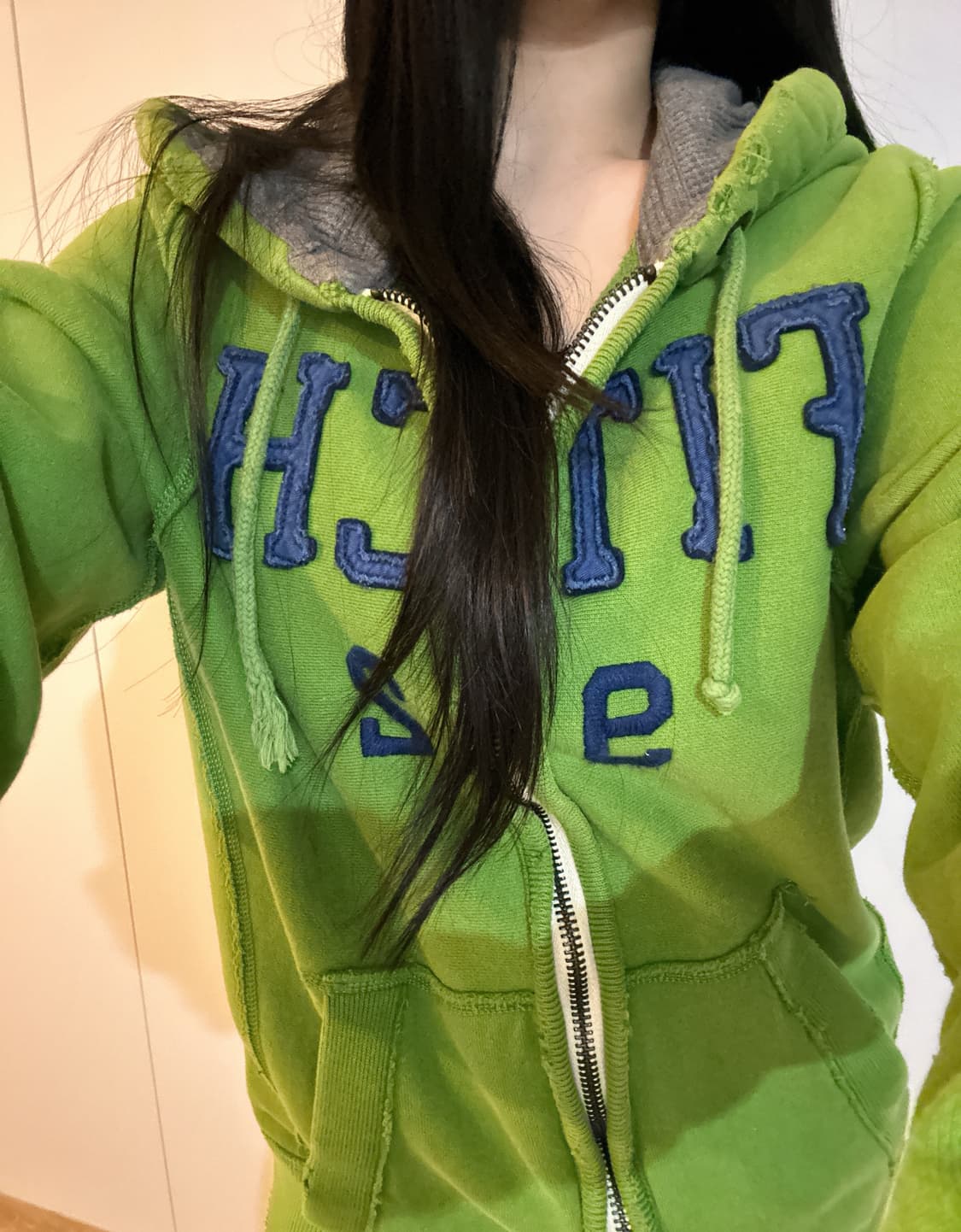 아베크롬비 FITCH green hoodie zip up (희귀템) 상품이미지2