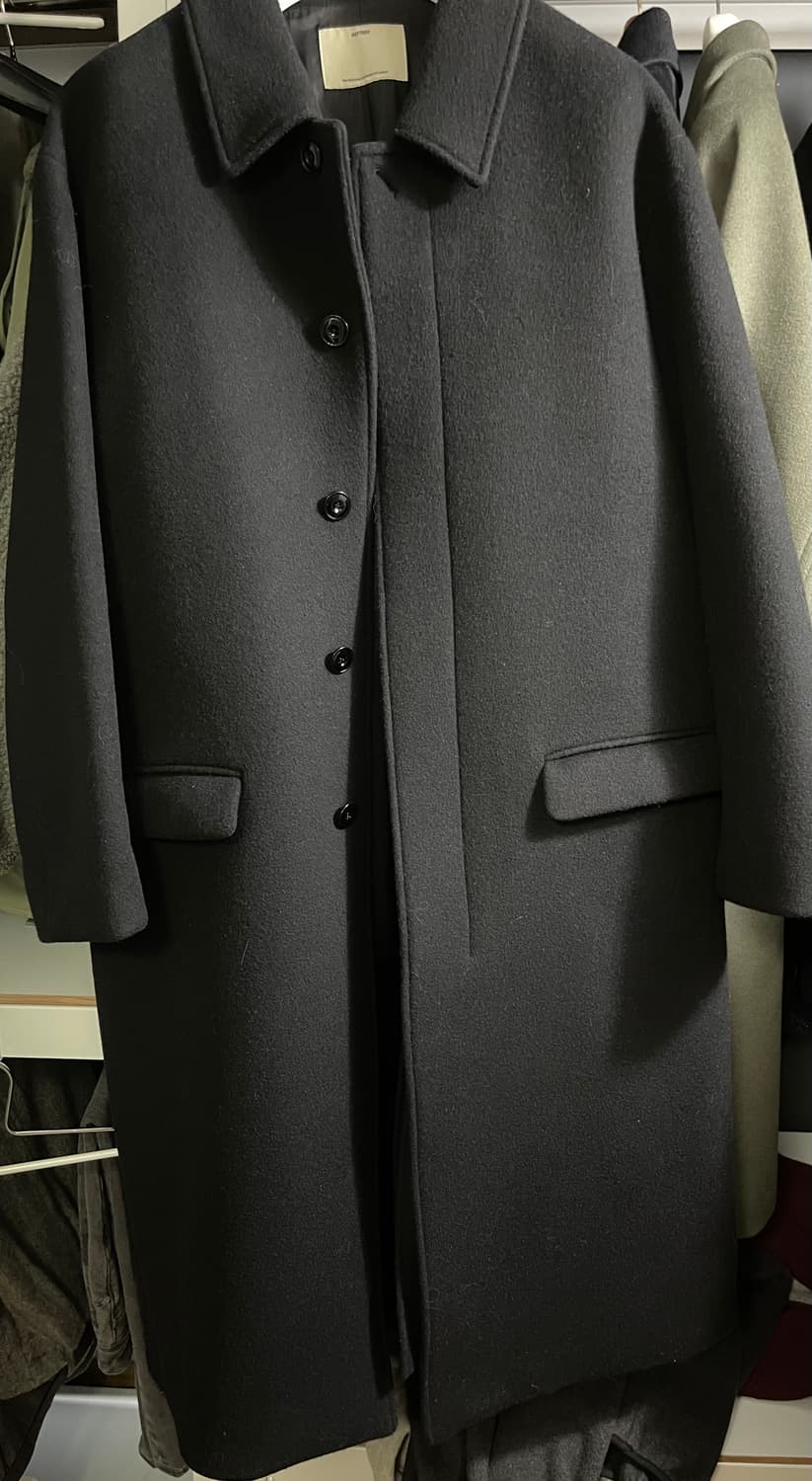 22fw 포터리 멜톤울 맥코트 블랙 2사이즈 상품이미지1