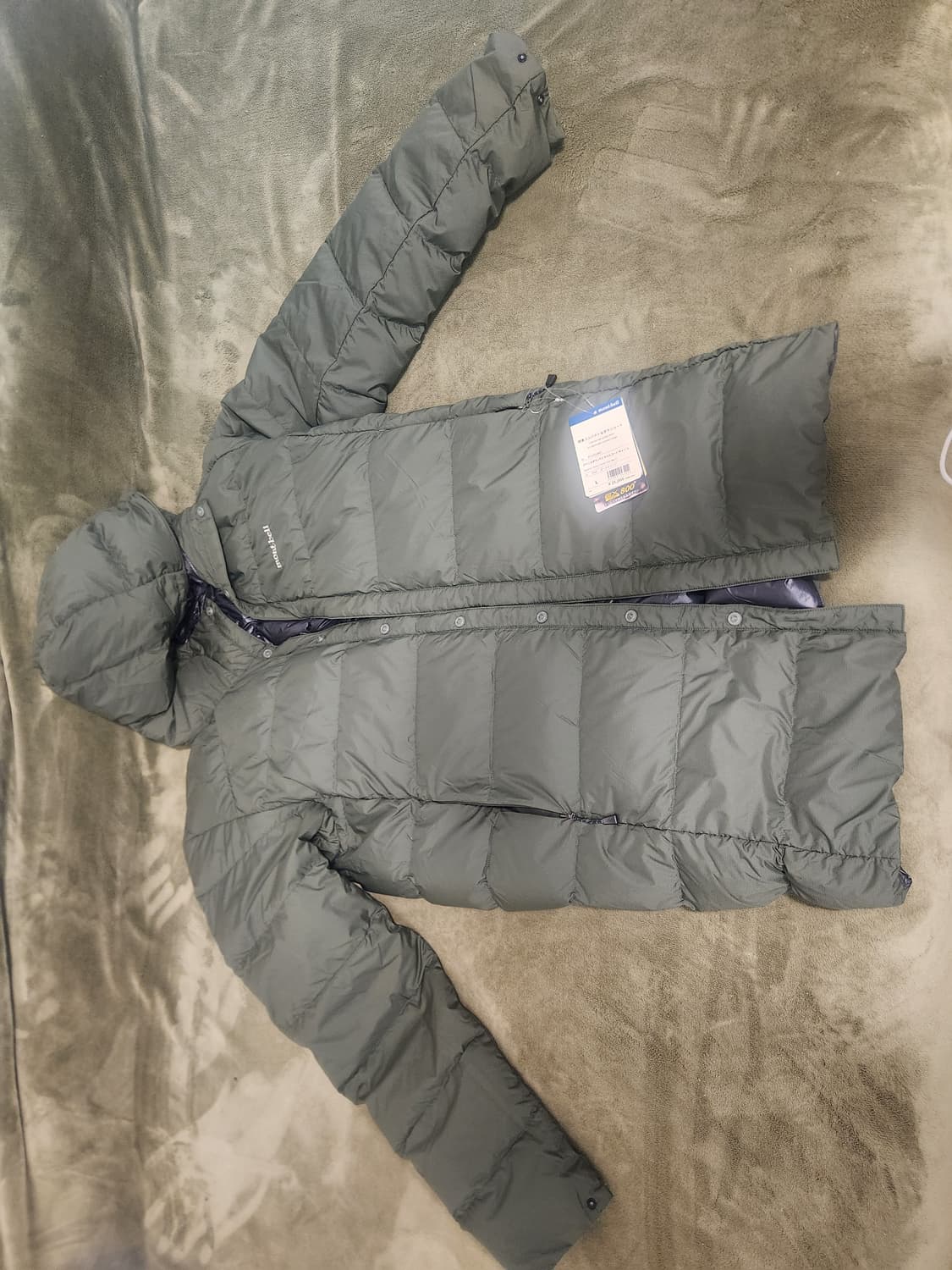 몽벨 초경량 롱패딩 수페리어 다운 트래블 코트 남성용 라지 사이즈 상품이미지2