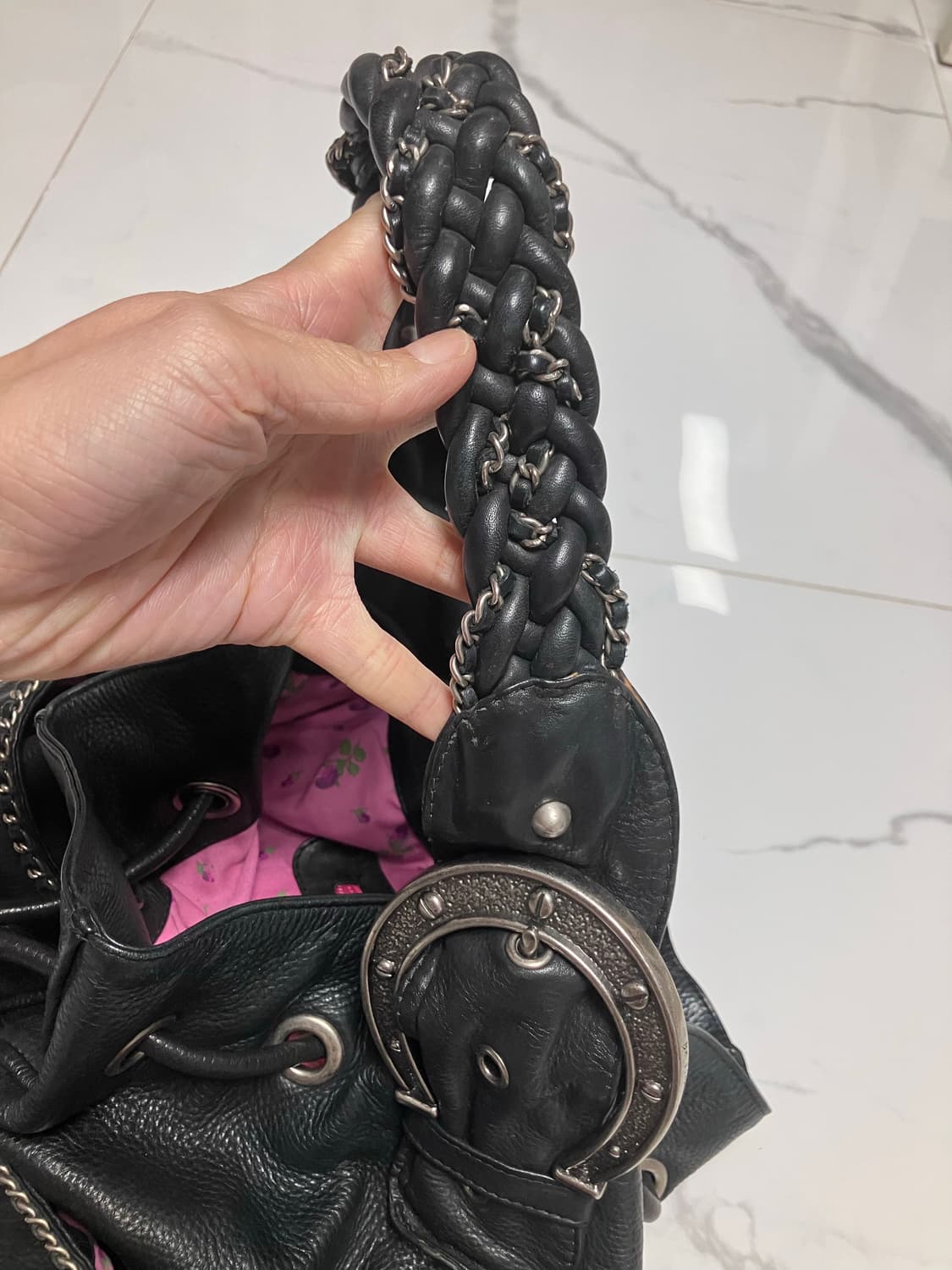 Y2K 갸루 빈티지 가방 홀스빗 웨스턴 버클 숄더백 상품이미지6