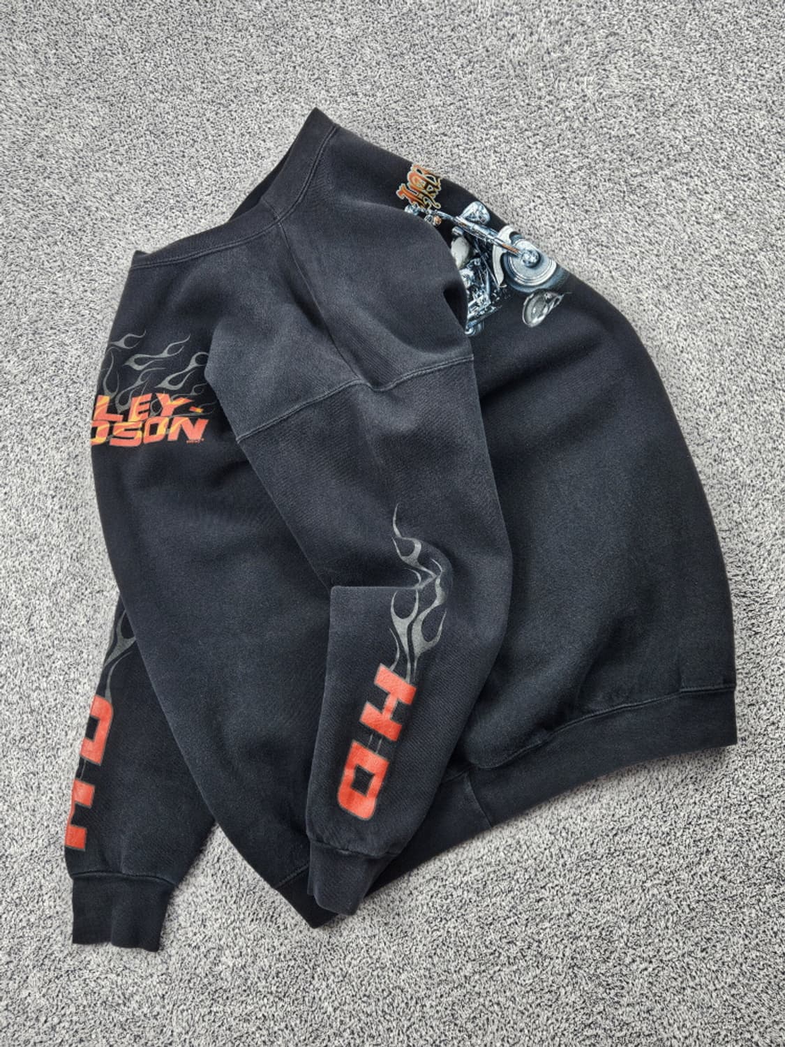 할리데이비슨 리플렉티브 플레임 맨투맨 스웻셔츠 (상세설명참조)/10125 상품이미지4