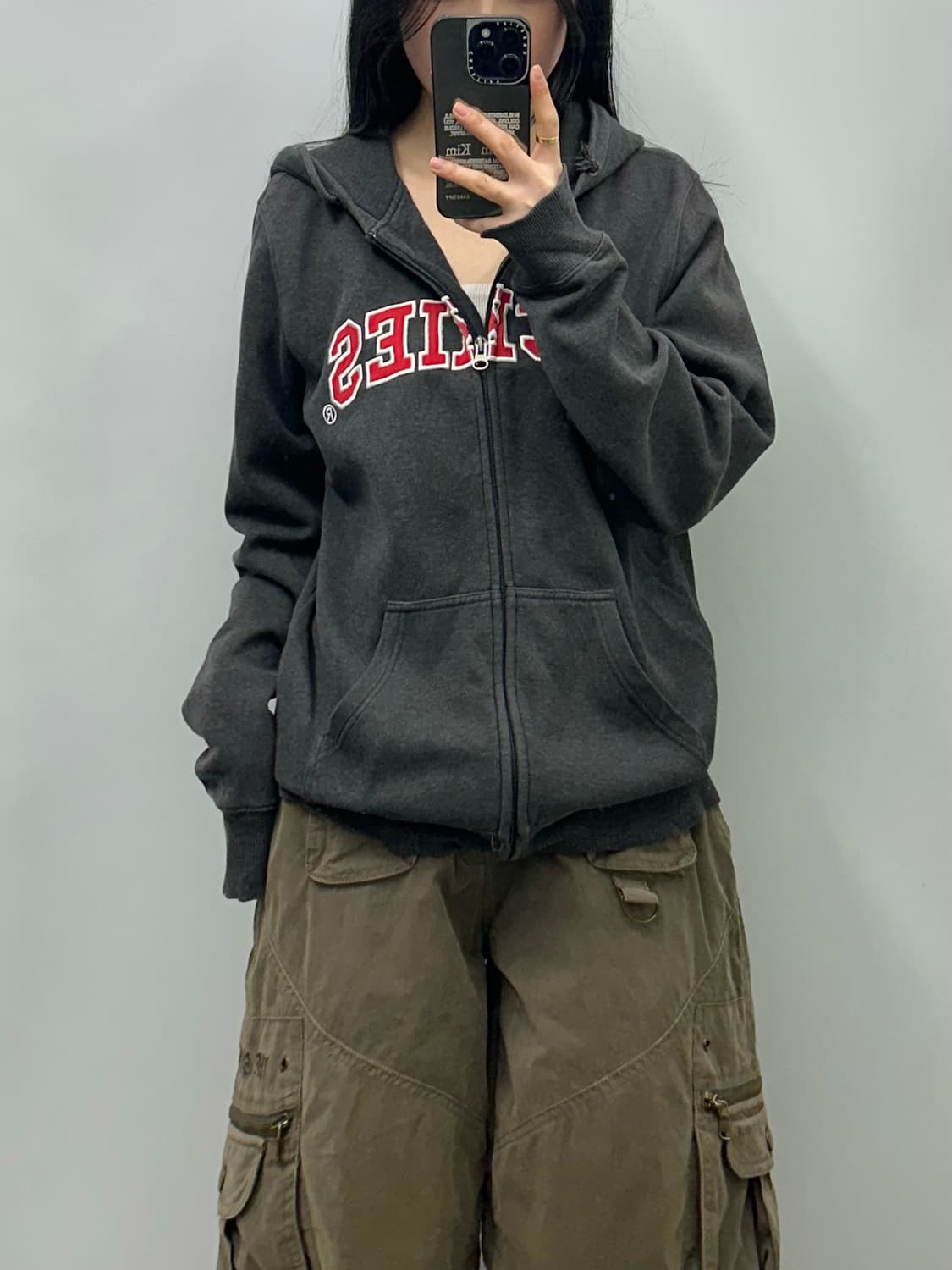 디키즈 y2k 와투케 차콜 후드집업 상품이미지1