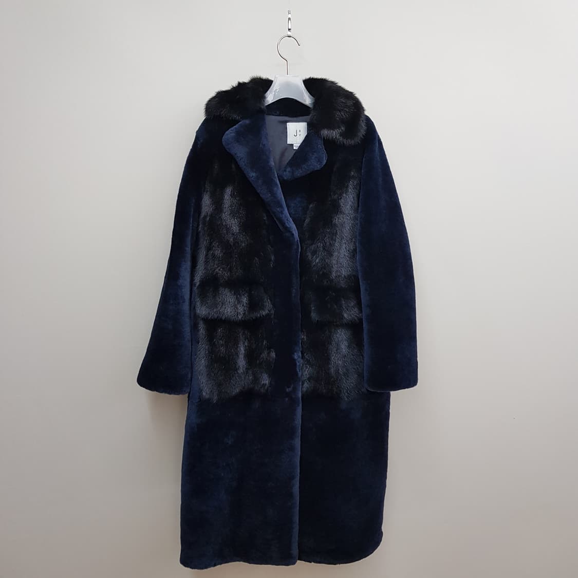 JBY 천연 양모 & 밍크 콤비 퍼 코트 77사이즈 상품이미지2