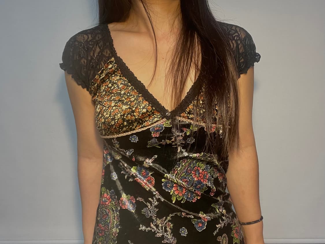 vintage velvet dress 상품이미지6