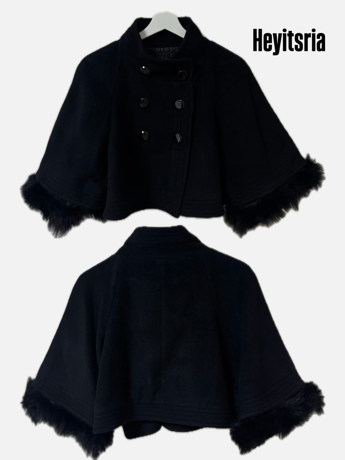 rose bullet 블랙 숏코트 상품이미지2