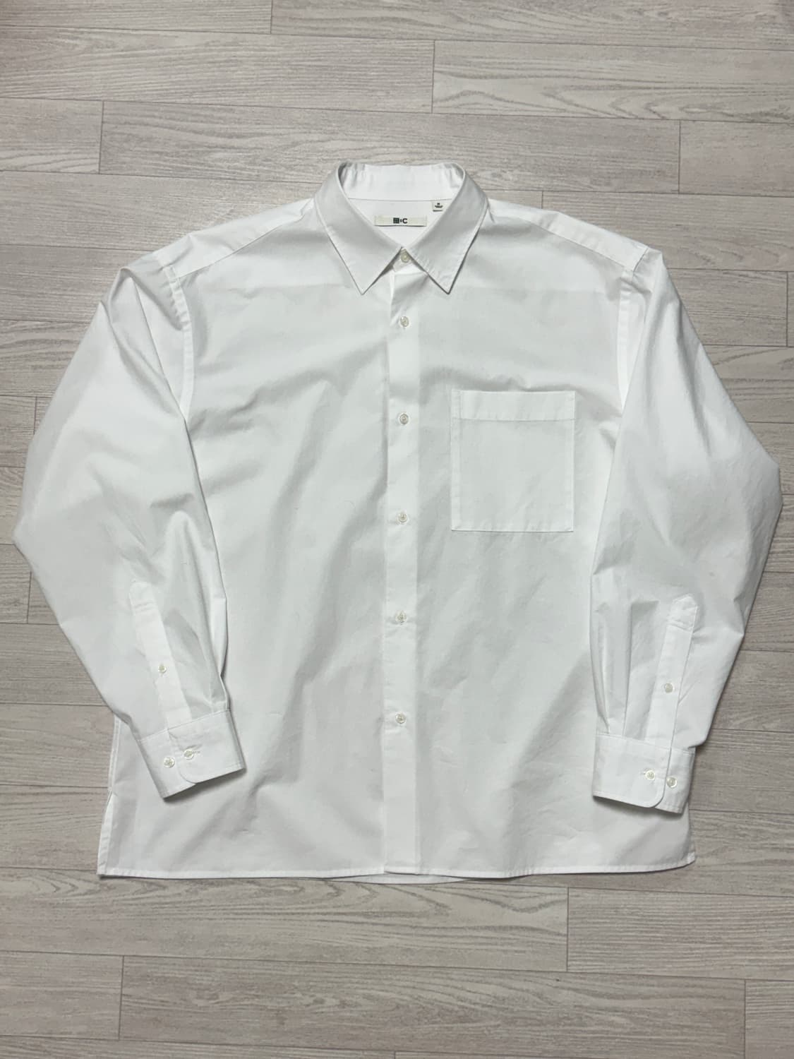 유니클로C 브로드클로스 오버사이즈셔츠 화이트 M 상품이미지1