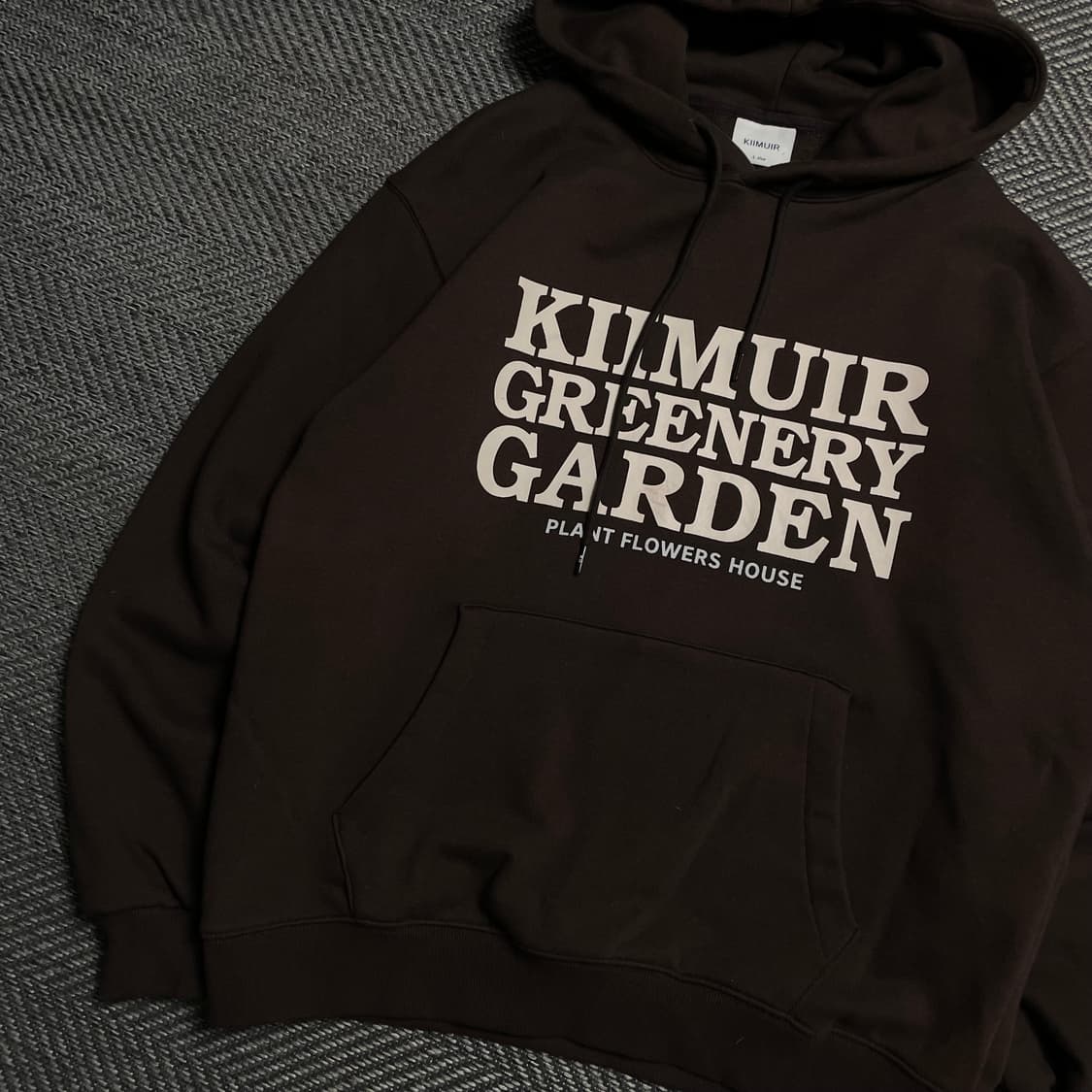 KiIMUIR 레터링 빅로고 박시핏 후드 티셔츠o 5274 상품이미지3