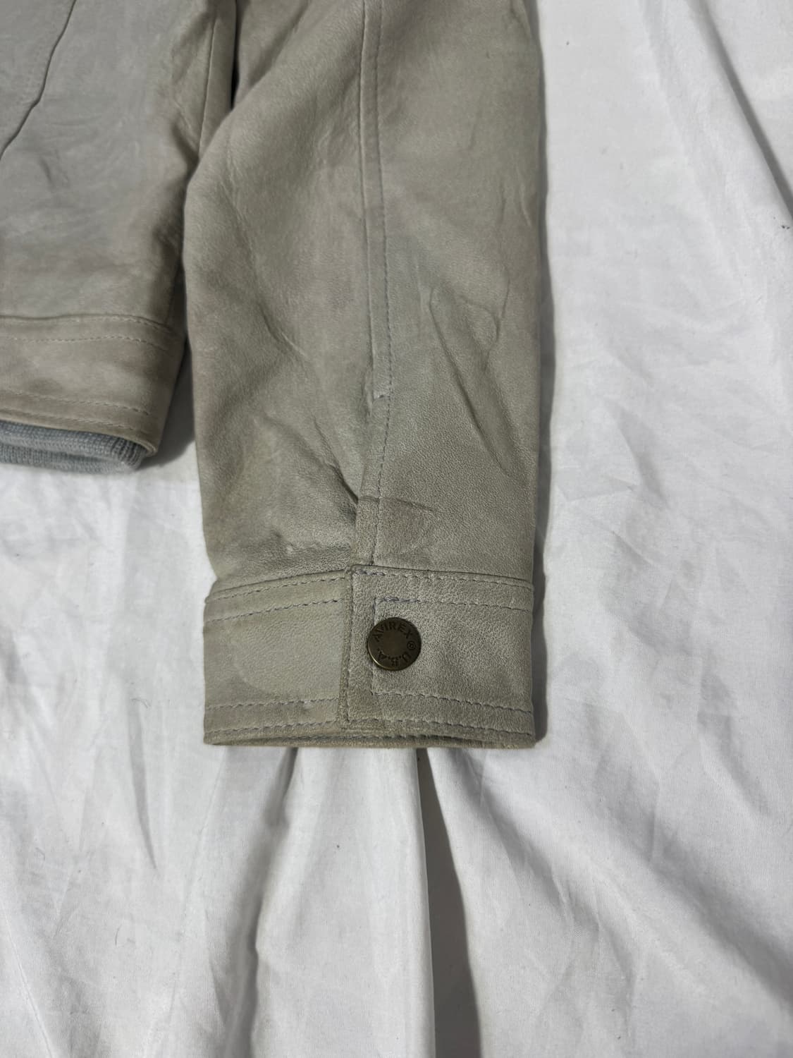 아비렉스 보노 타입 램스킨 레더 자켓 y2k lgb goa 상품이미지6