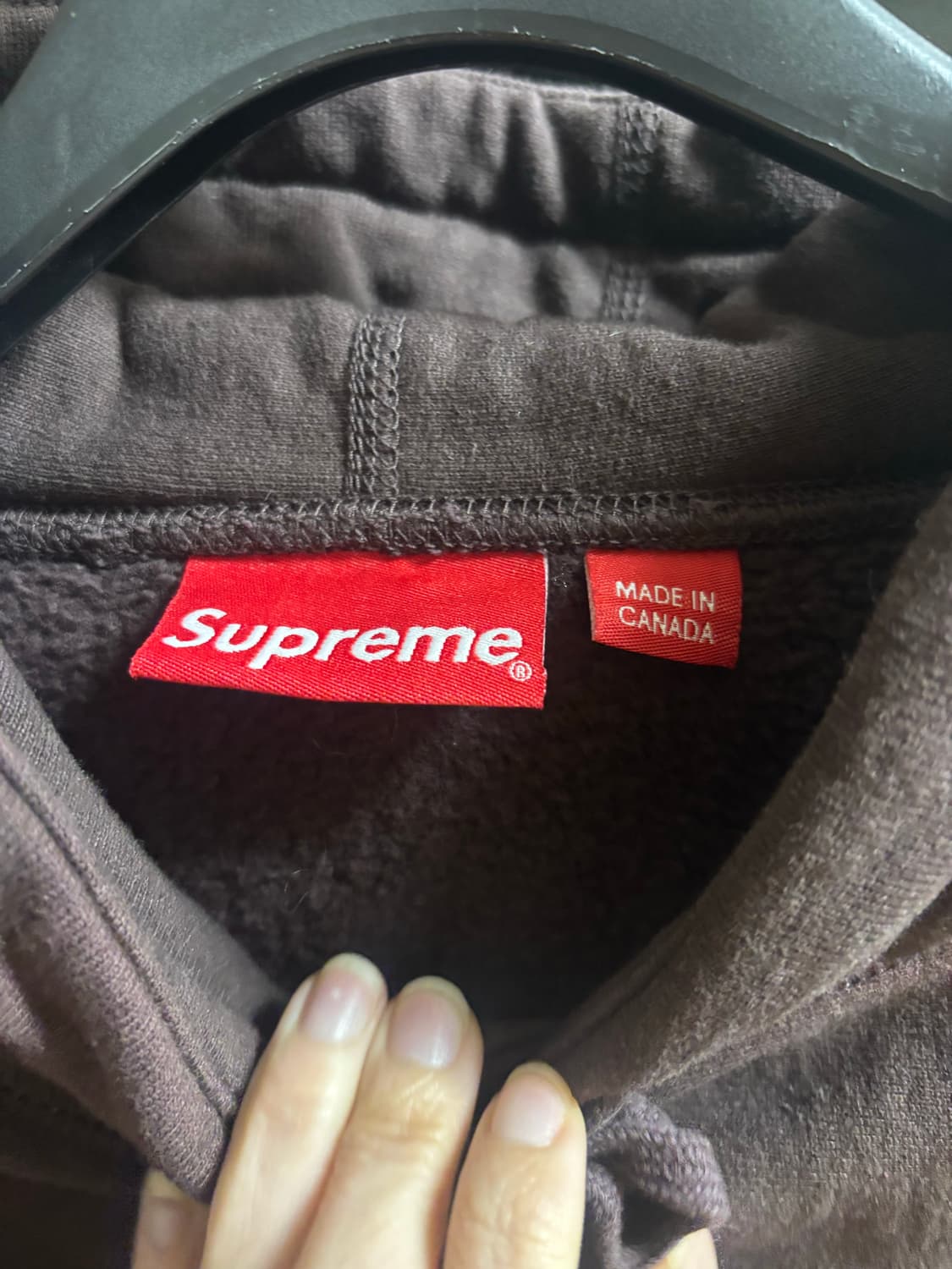 슈프림 박스 로고 후드 다크 브라운 (2회착용) KREAM 현재 S은 7 상품이미지9