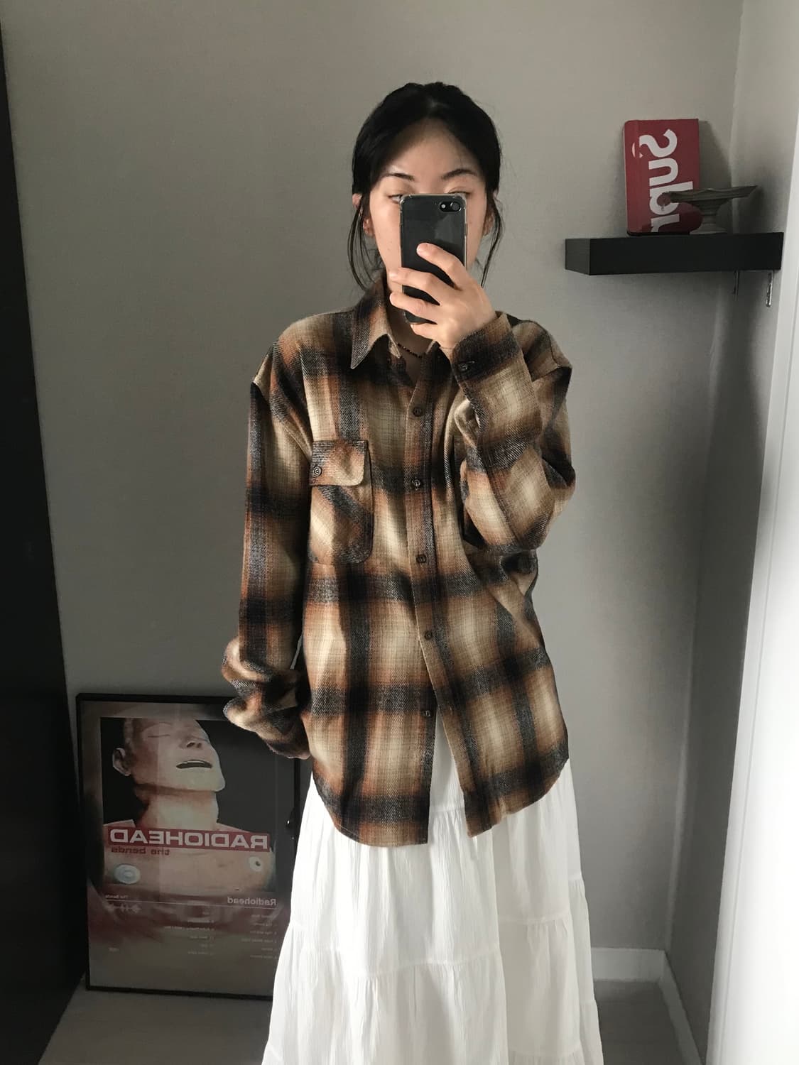 미스치프 올드스쿨 타단체크 포켓 셔츠 자켓 브라운 상품이미지2