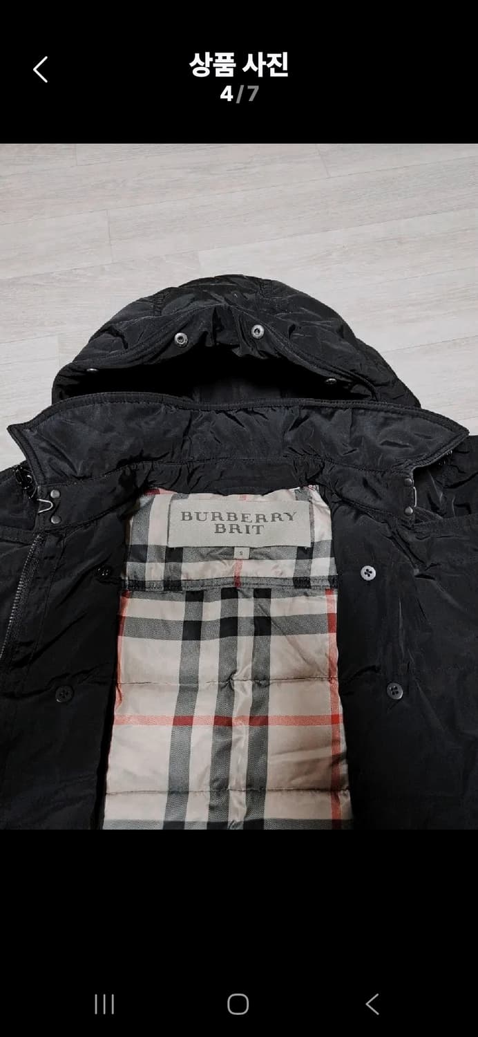 버버리  다운  패딩코트 S( 44~작55) 정품  상품이미지4