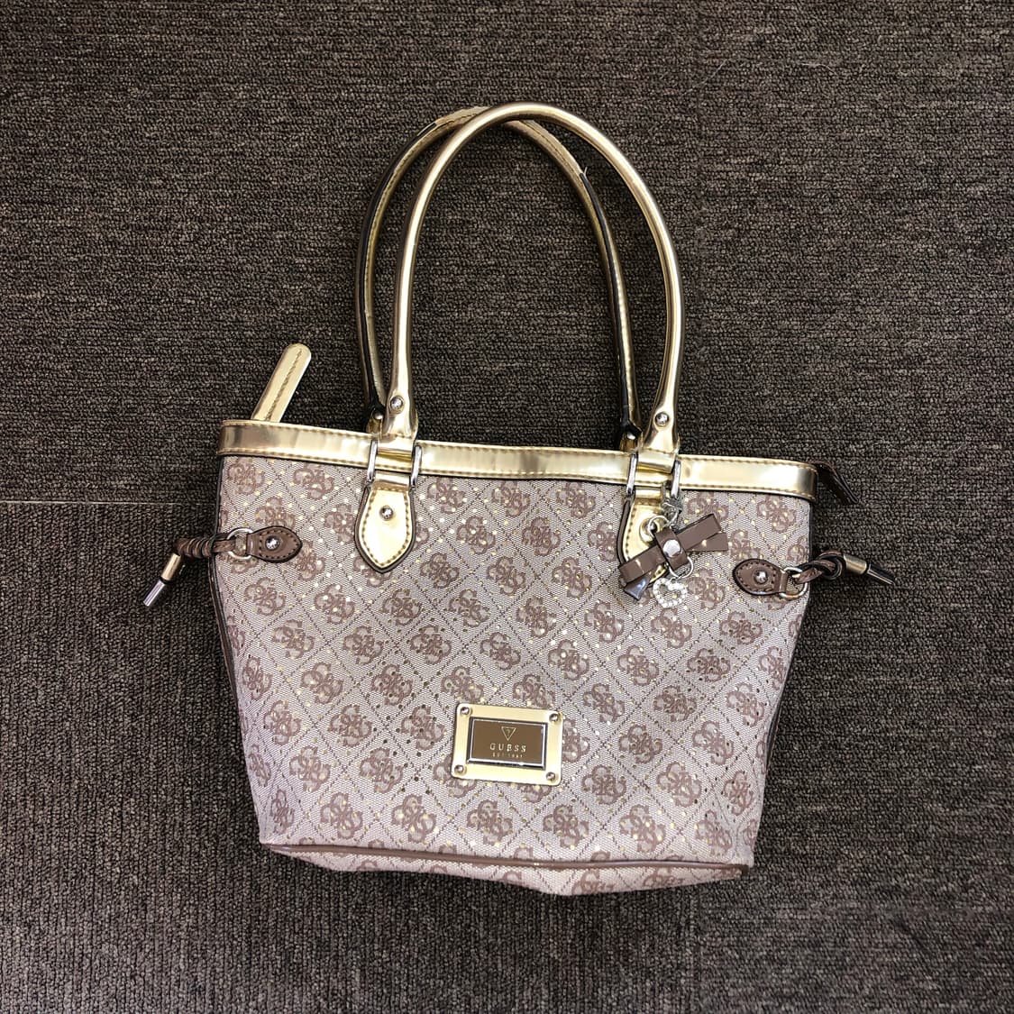 Vintage 💿 GUESS gold heart ri 상품이미지1
