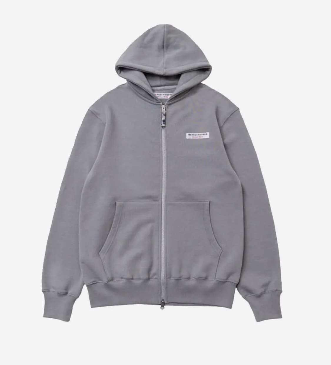 더뮤지엄비지터 FABRIC RINGED HOODY (BLUE GREY) 상품이미지1