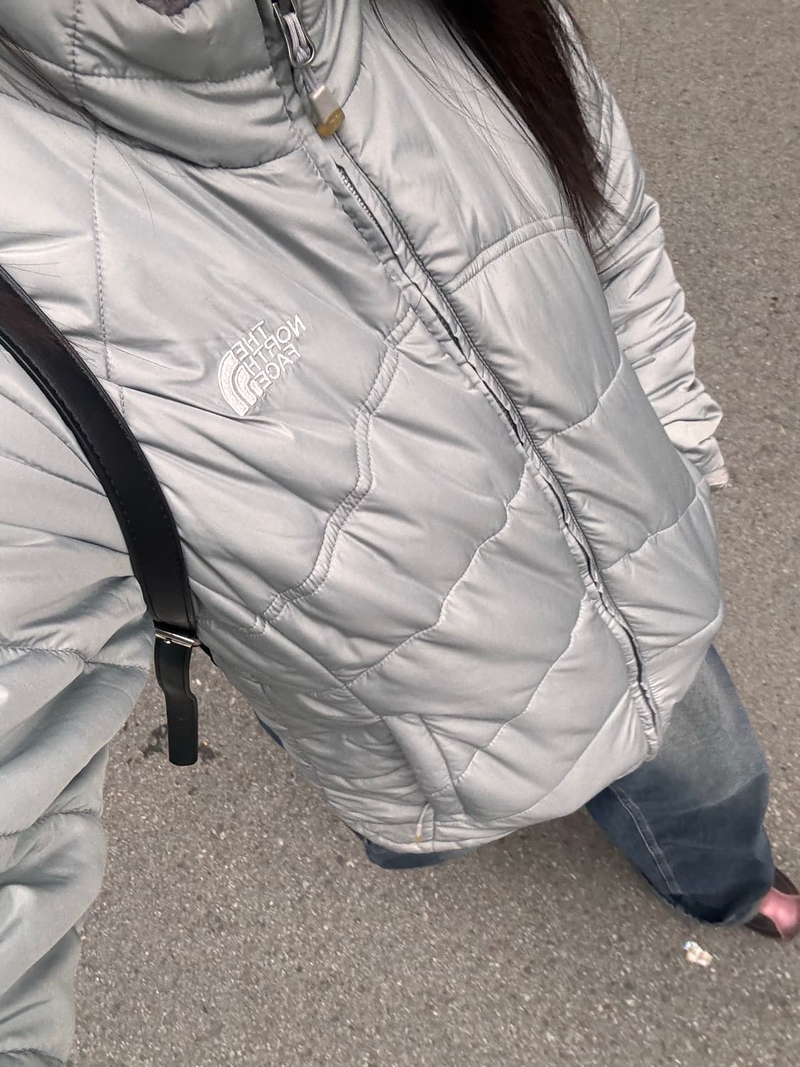  North Face 노스페이스 뮤트 민트 그레이 경량패딩 상품이미지1