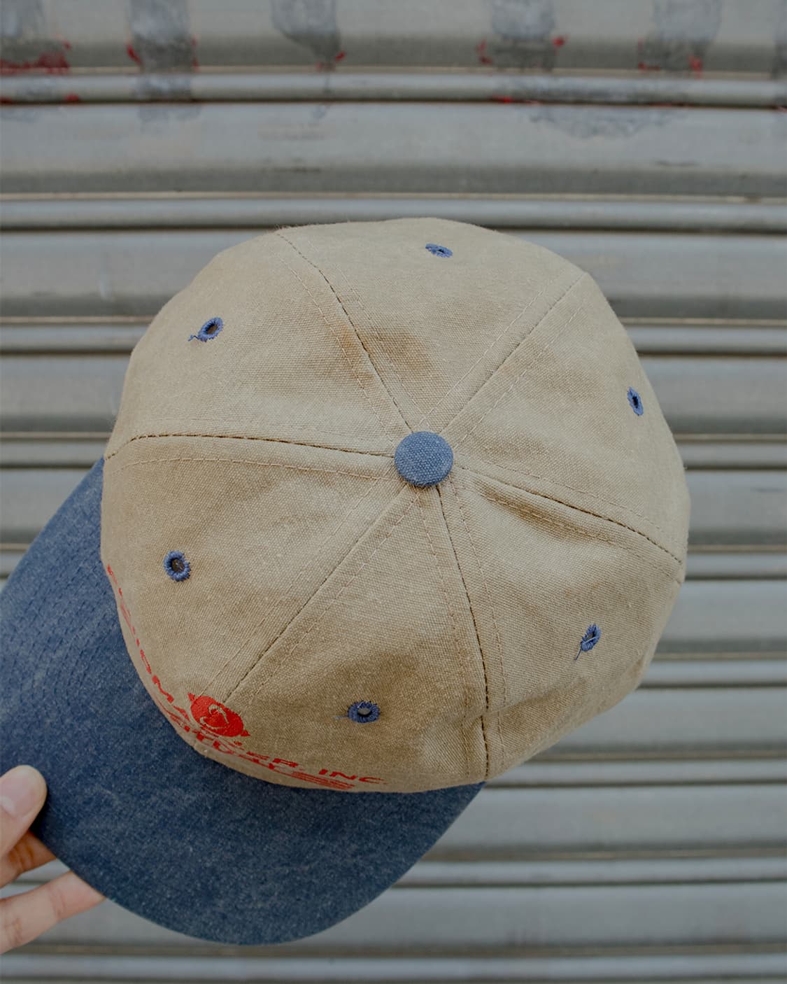 Vintage washed two-tone 캡 상품이미지3