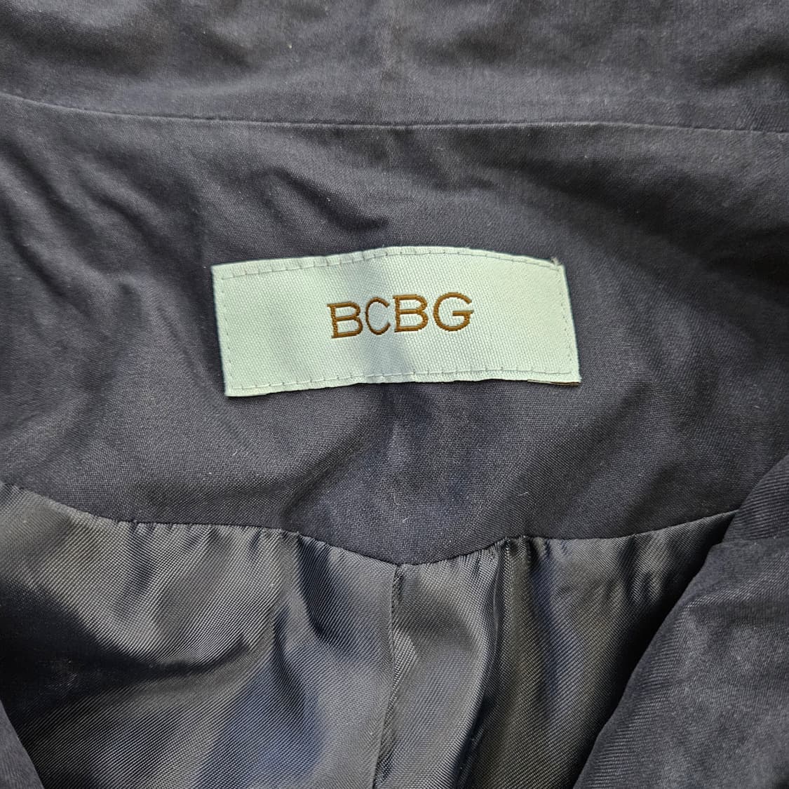 [88-96-160] BCBG 여성 네이비 집업 트렌치코트 0114YH1 상품이미지3