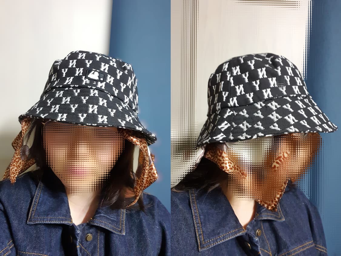 블랙 크림베이지 레터링 벙거지 모자 버킷햇 상품이미지8