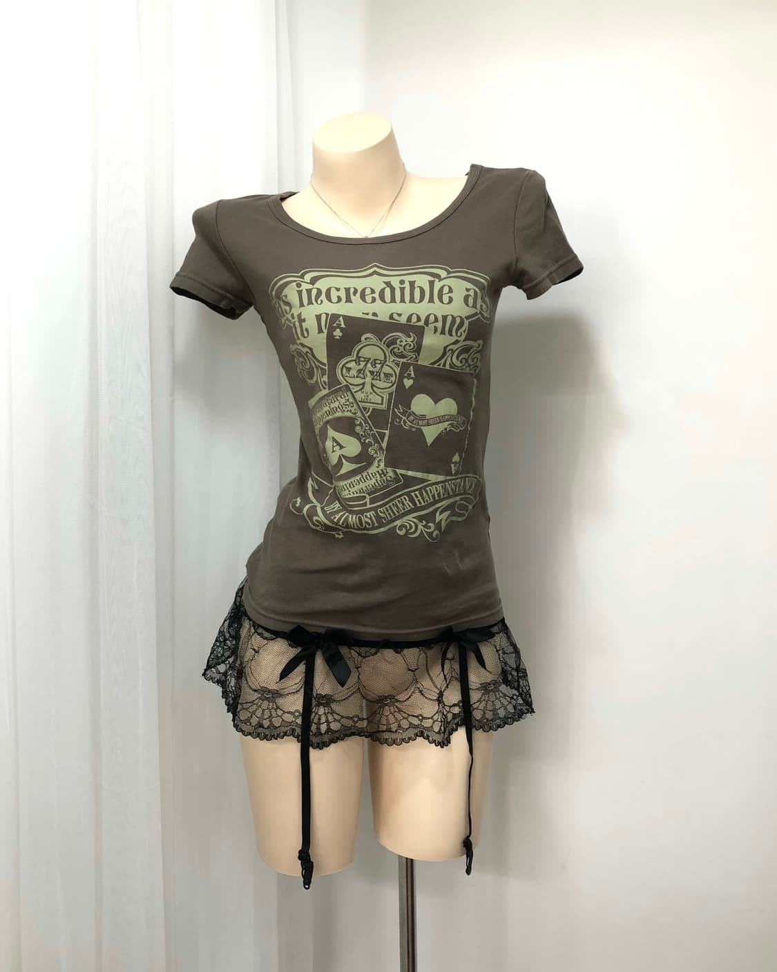 trump card printing khaki brown tee 상품이미지1