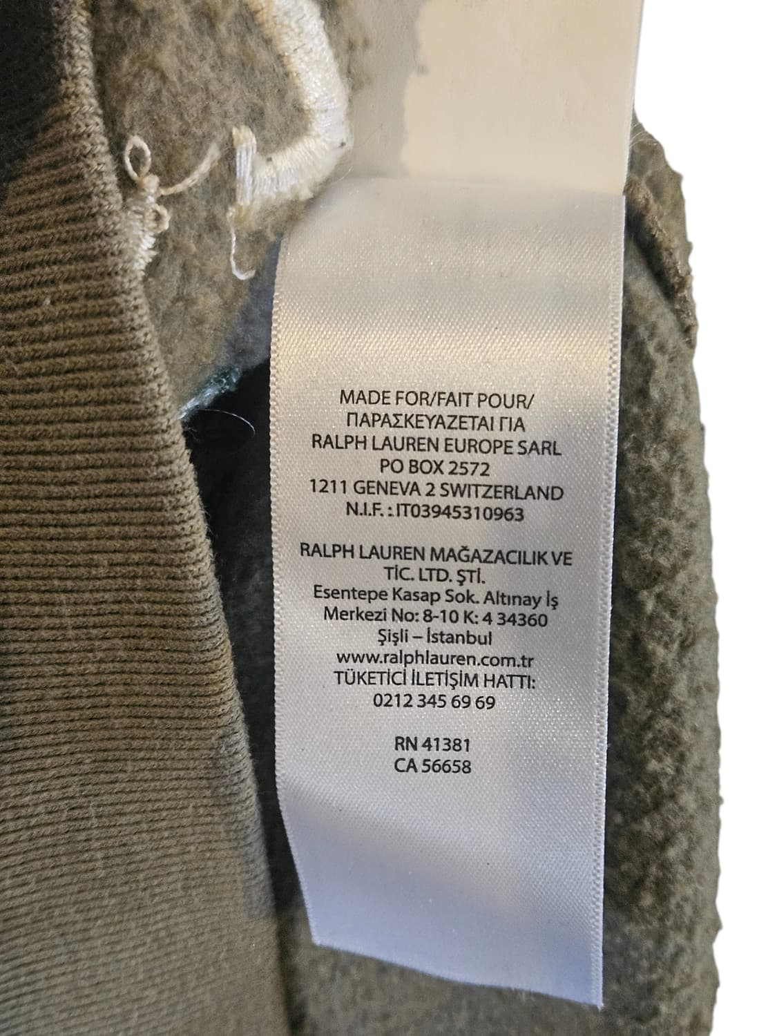 POLO RALPH LAUREN 정식 유통 제품으로 유럽 라인 케어라벨 상품이미지2