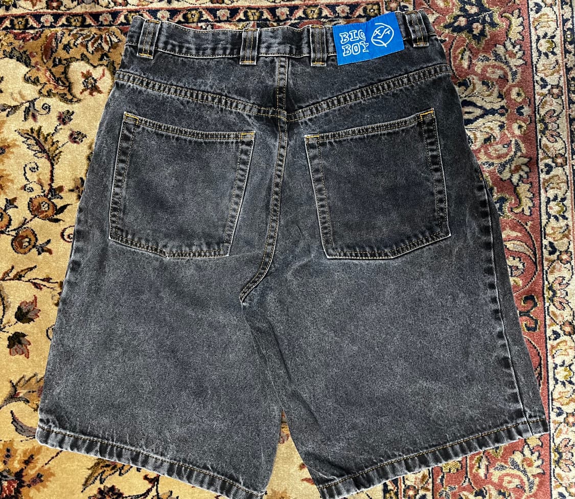 폴라 스케이트 빅보이 워시드 블랙 데님 반바지 M 사이즈 상품이미지2
