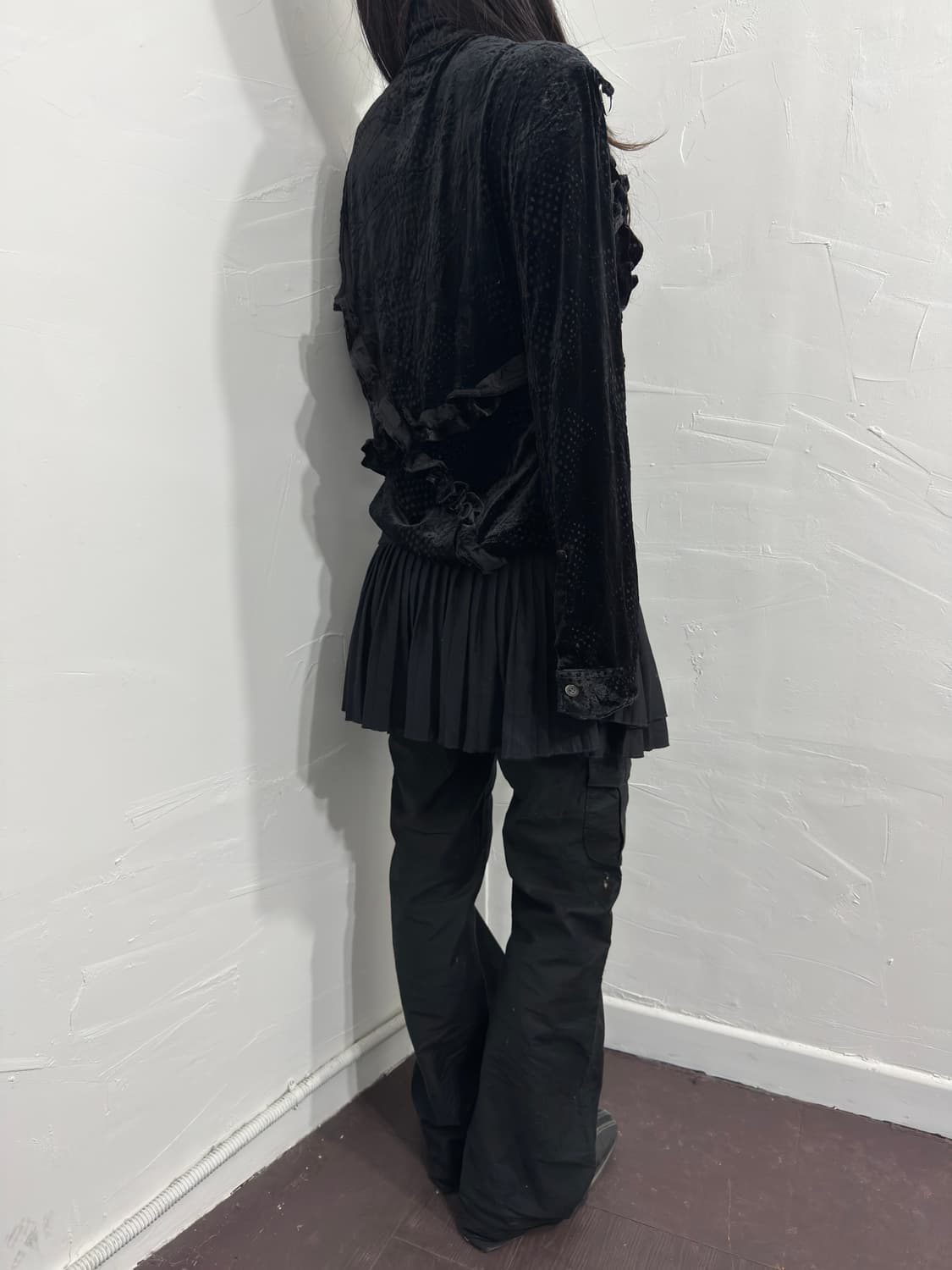 no future velvet frill shirt 상품이미지6