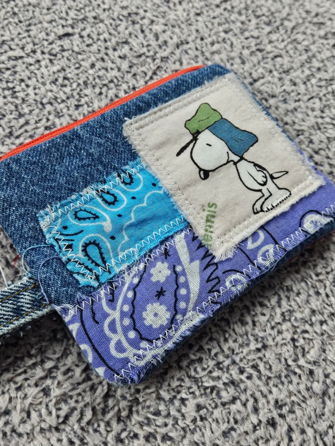 핸드메이드 리워크 커스텀 패치드 키링 월렛 ( 13X10 )/ 10728 상품이미지4