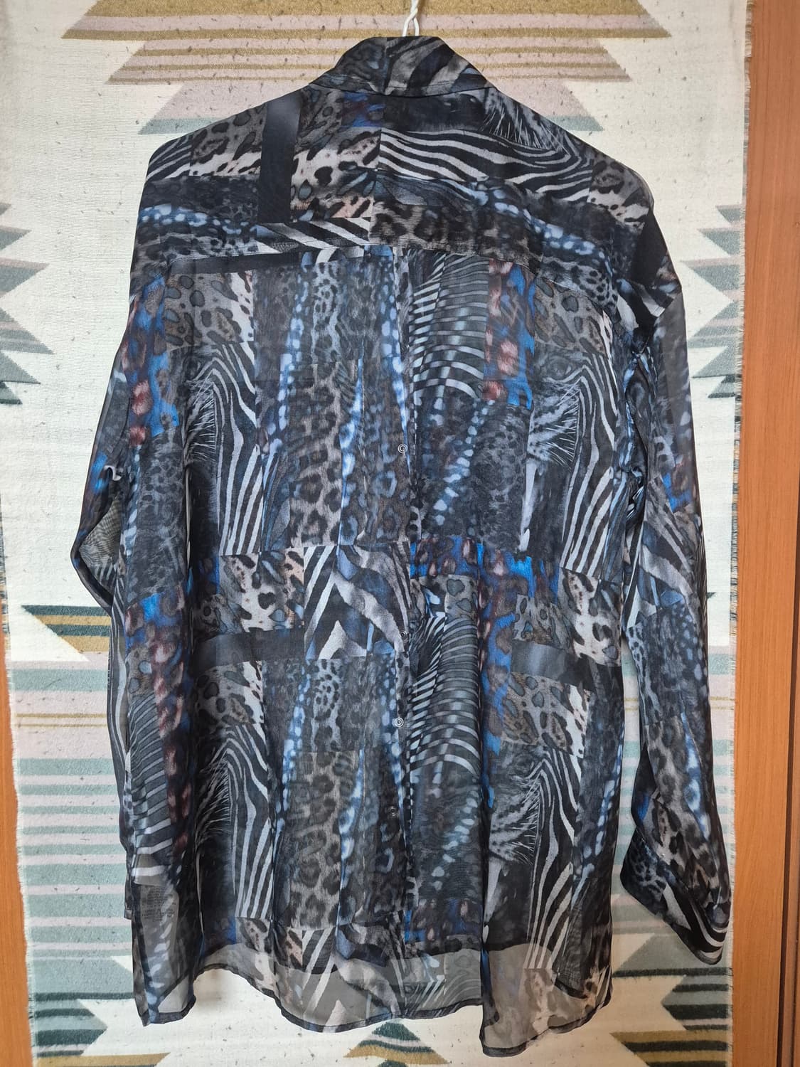 [DIESEL] 디젤 애니멀 패턴 시스루 셔츠 상품이미지2