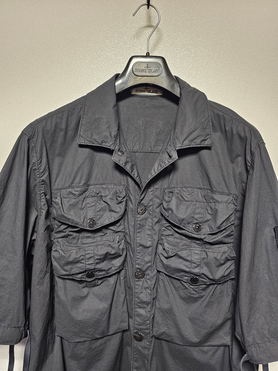 스톤아일랜드 스트레치 코튼 텔라 파라슈트 와펜 반팔셔츠 상품이미지4