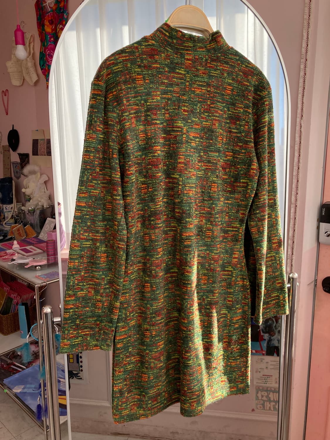 빈티지 에스닉 그린 롱 원피스 상품이미지4